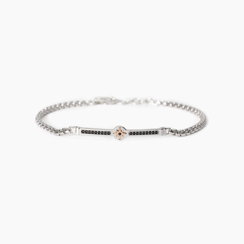 Mabina Gioielli Bracciale Con Placca Centrale Rosa Dei Venti Cruise, Taglia: Unica