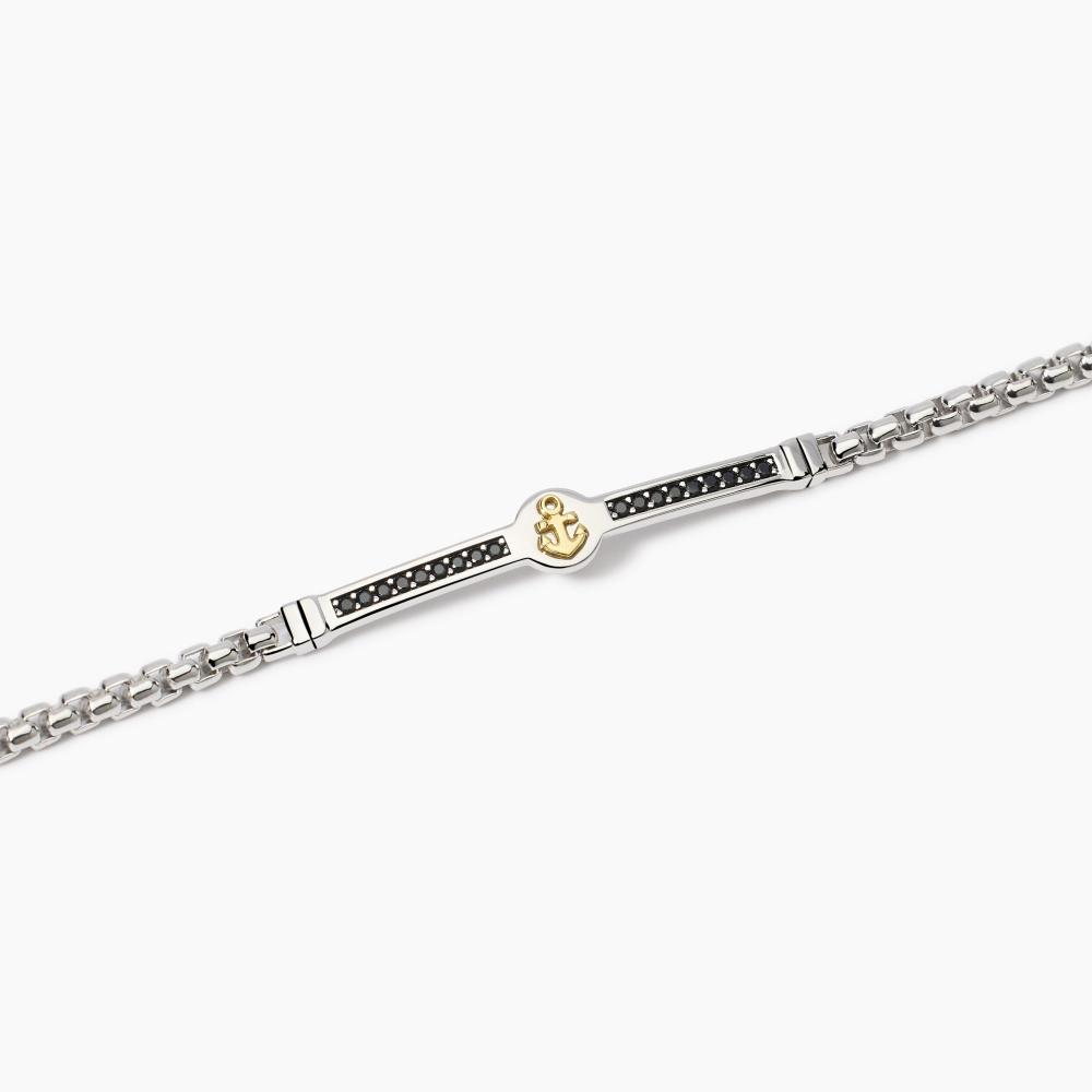 Bracciale con placca centrale ancora
