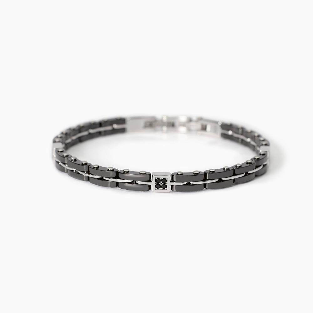 Mabina Gioielli Bracciale Con Maglie In Argento E Ceramica Outside, Taglia: Unica
