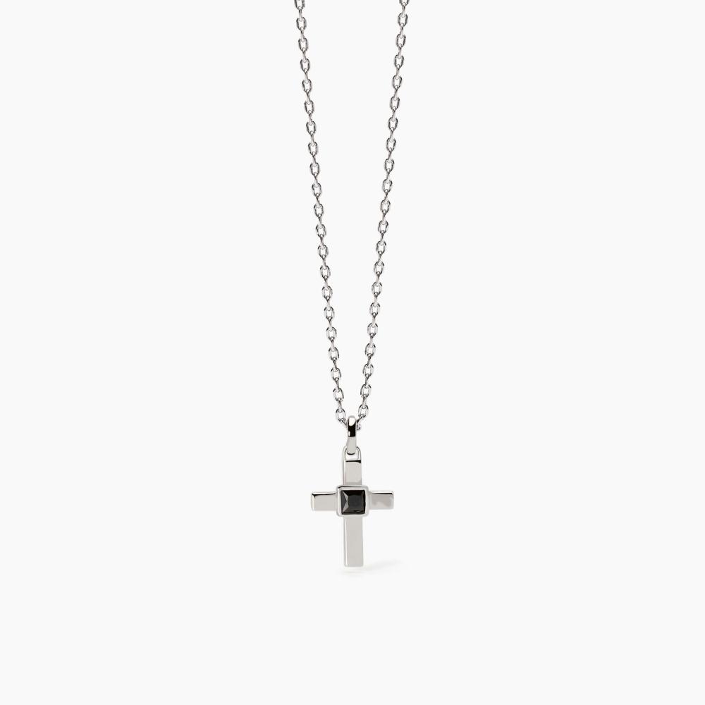 Collana uomo con ciondolo croce