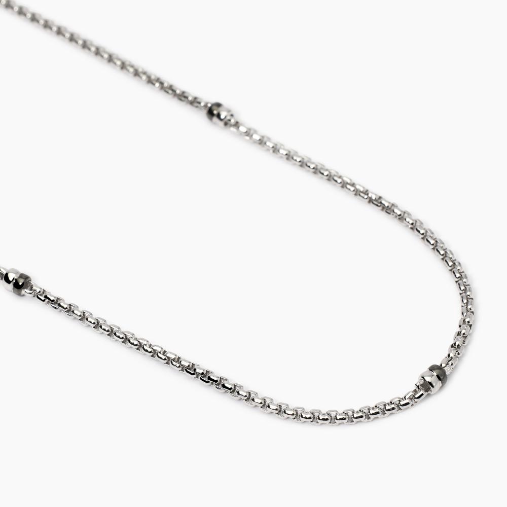 Collana uomo con catena veneta ed elementi bruniti