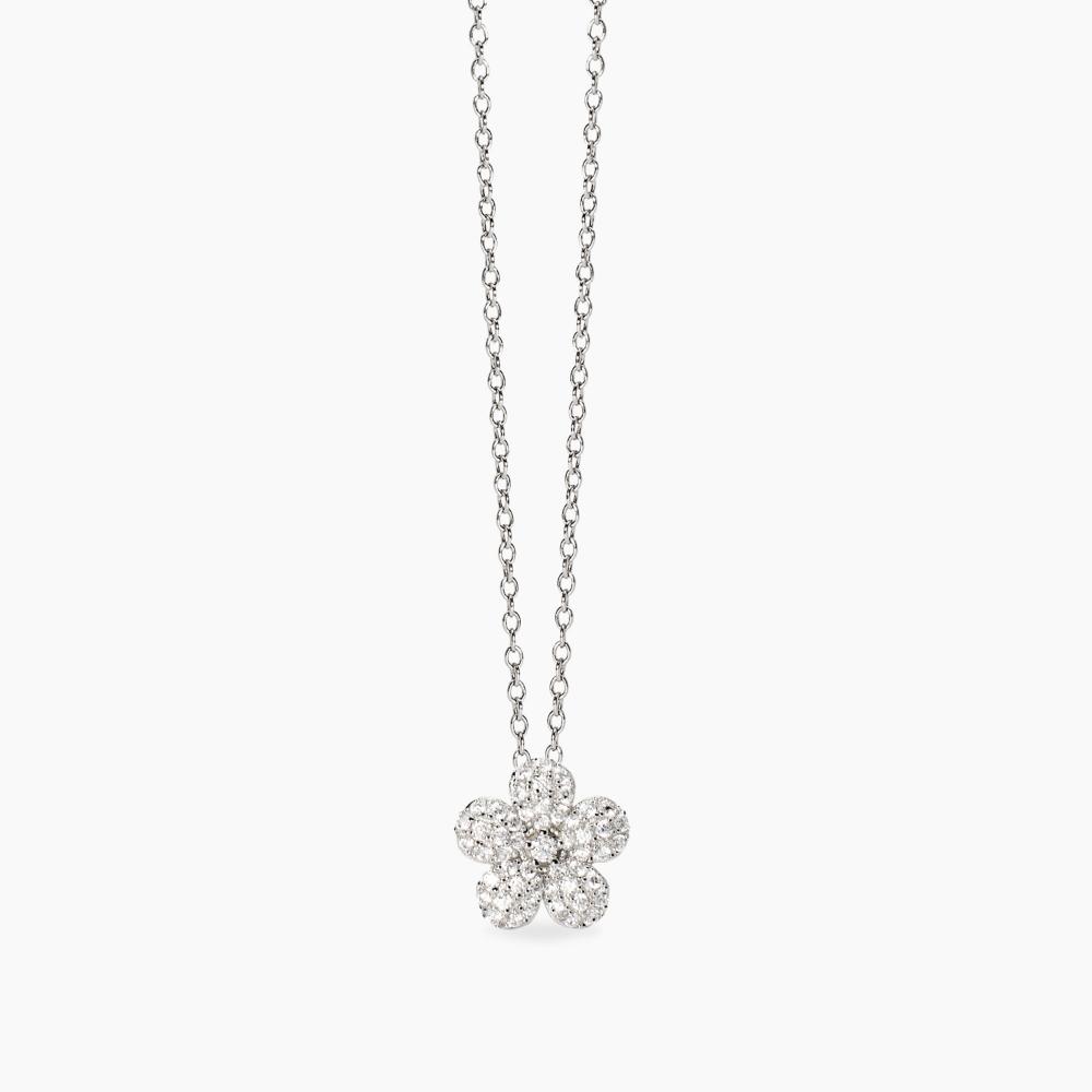 Mabina Gioielli Girocollo In Argento Con Fiore In Zirconi Maledetta Primavera, Taglia: Unica