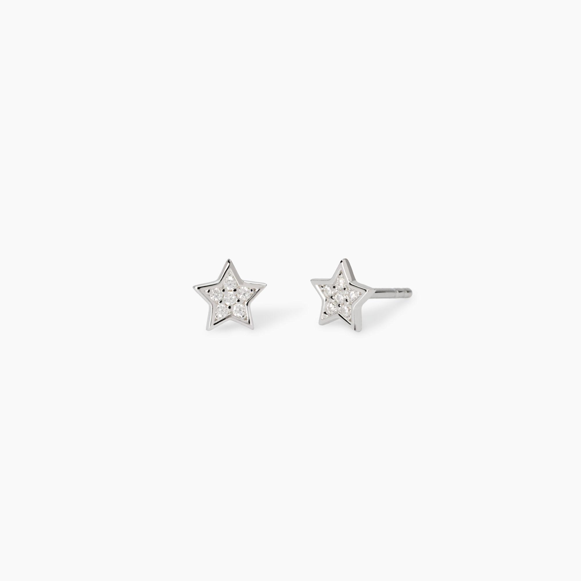 Orecchini A Stella SilberDream In Argento 925 – Con Zirconi, Diametro 1 Cm, Regalo Per Donna