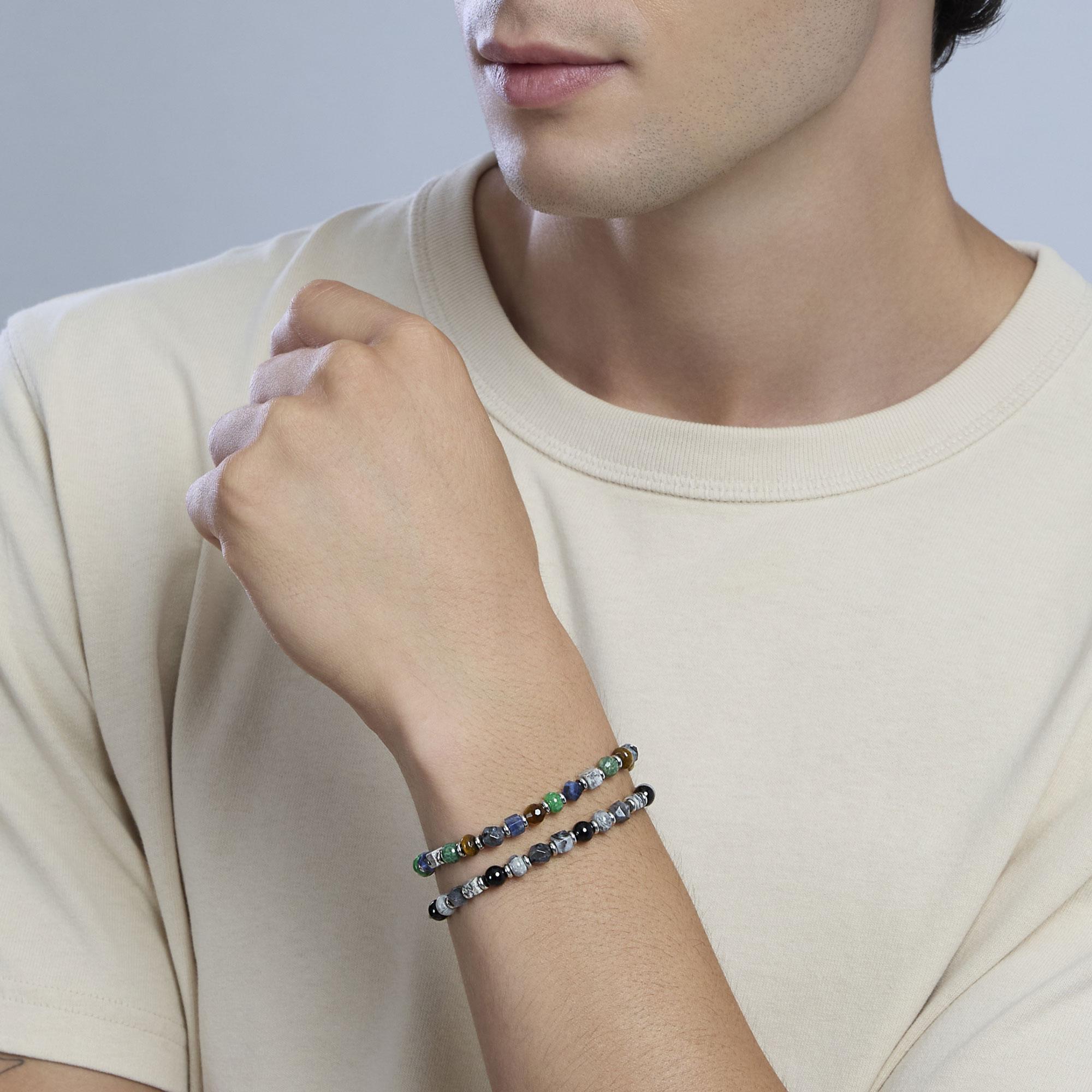 Men's bracelet with multicolor stones Kidult