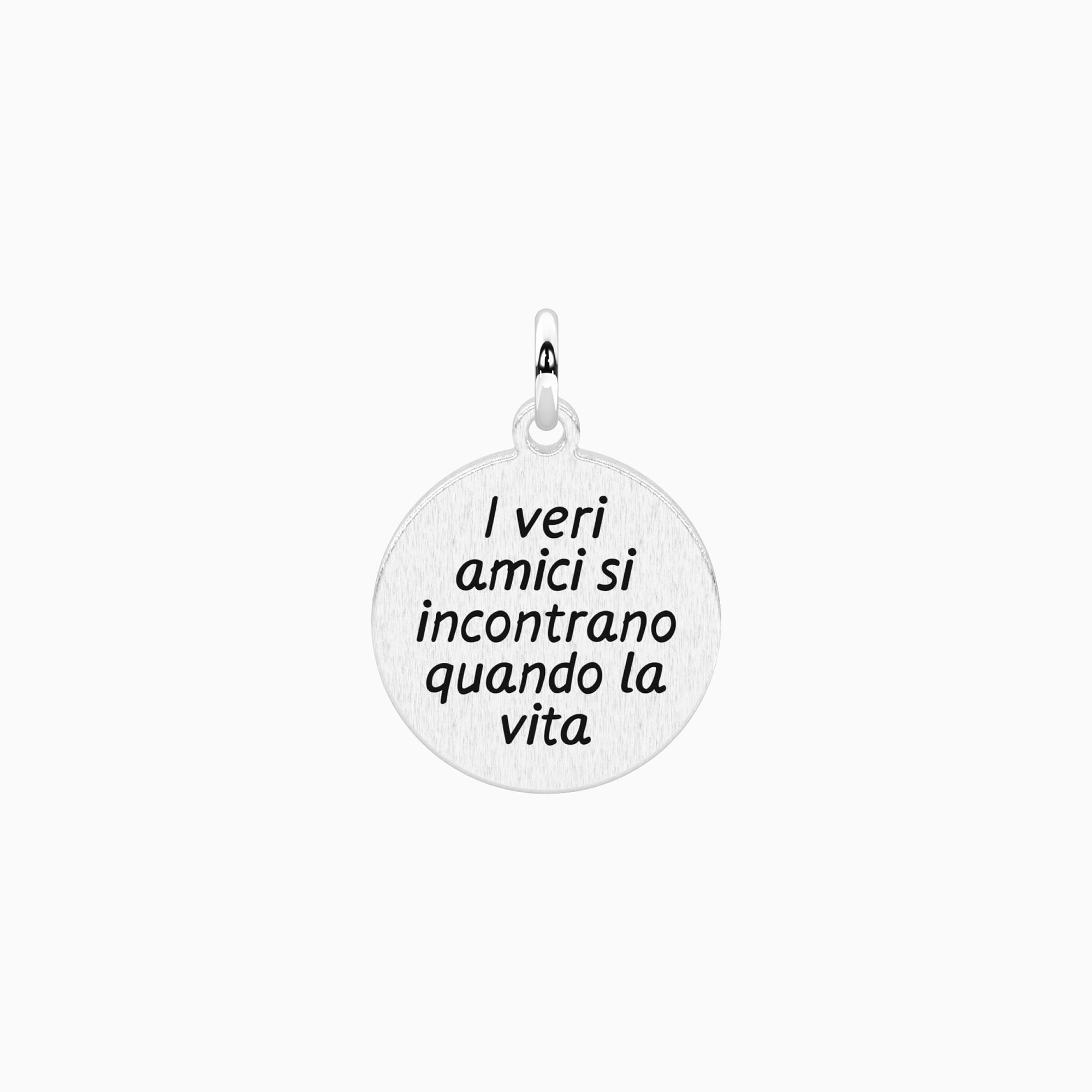 Ciondolo tondo con frase amicizia | By You | Kidult, image size:2000x2000