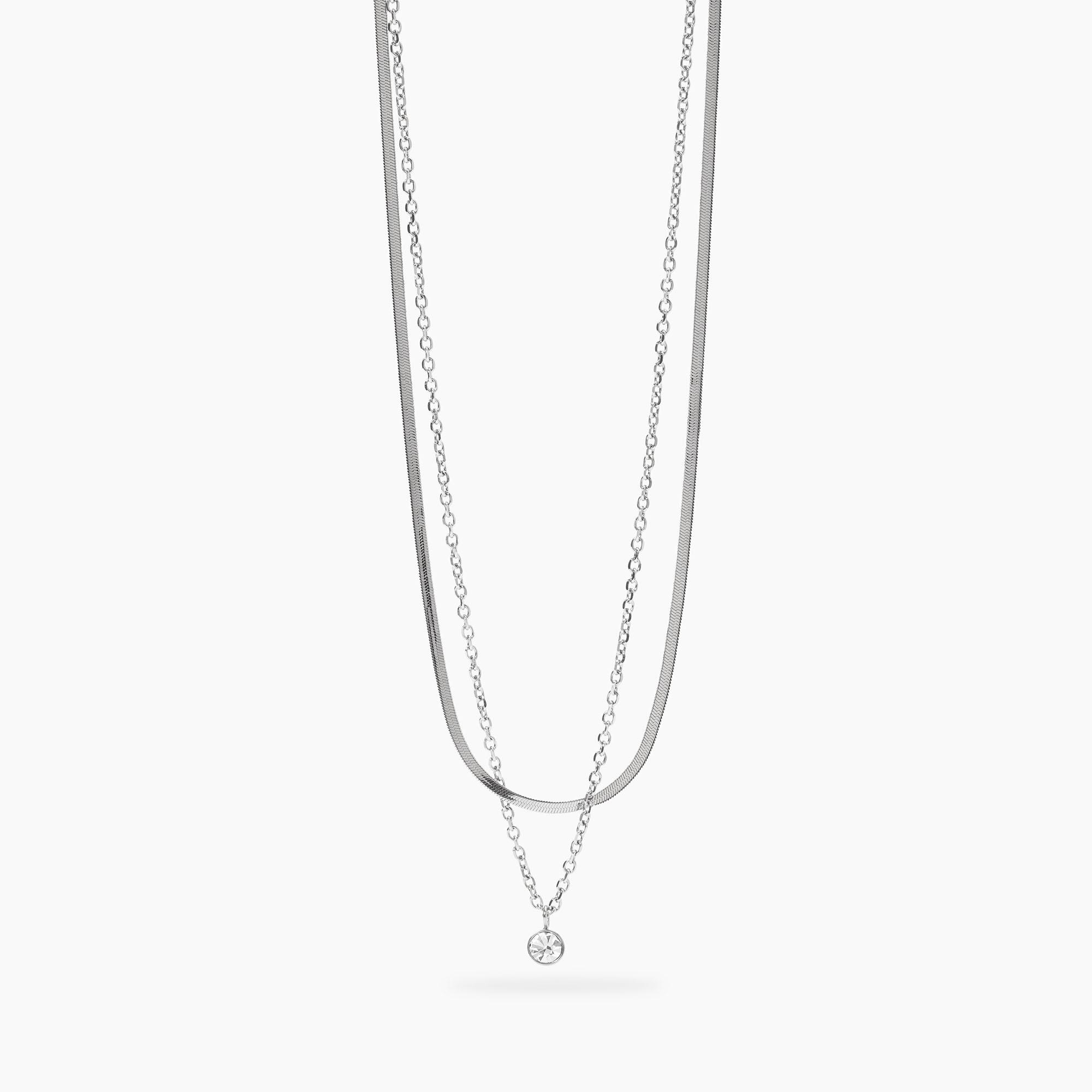 KIDULT Girocollo In Acciaio 316L E PVD Rosé - Collezione Family - Lunghezza 44 Cm, Anallergico, Gioiello Uomo E Donna