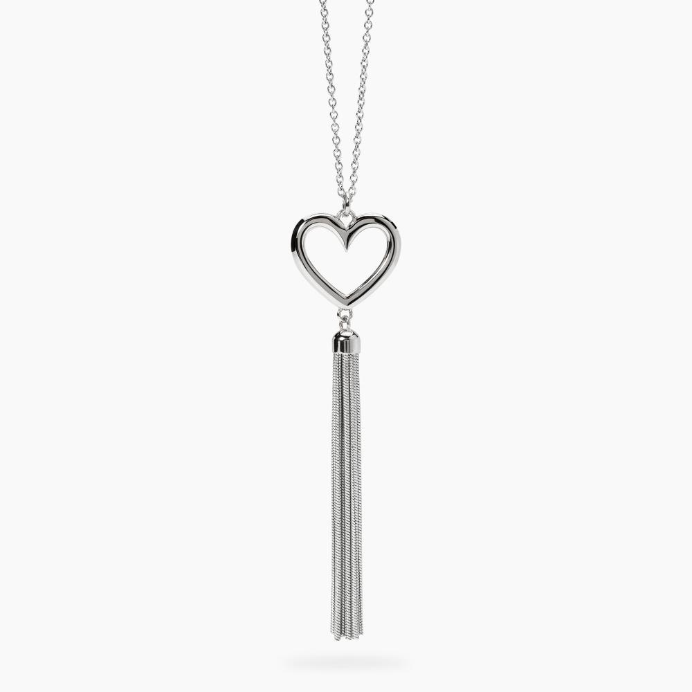 Collana pendente donna in acciaio inox con ciondolo sirena e perla