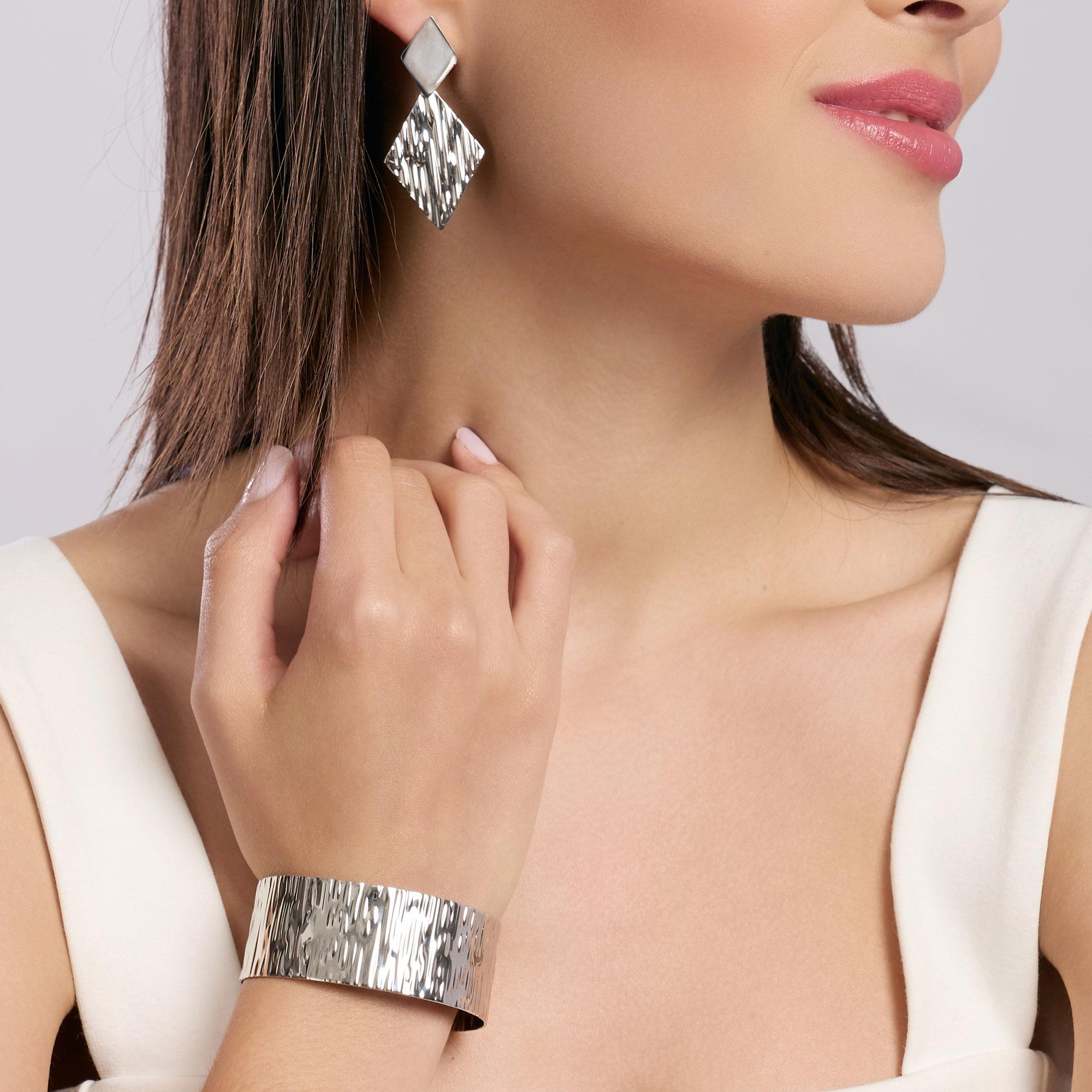 Orecchini Geometrici Muyan: Quadrati In Oro E Argento, Eleganti E Moderni Per Lei