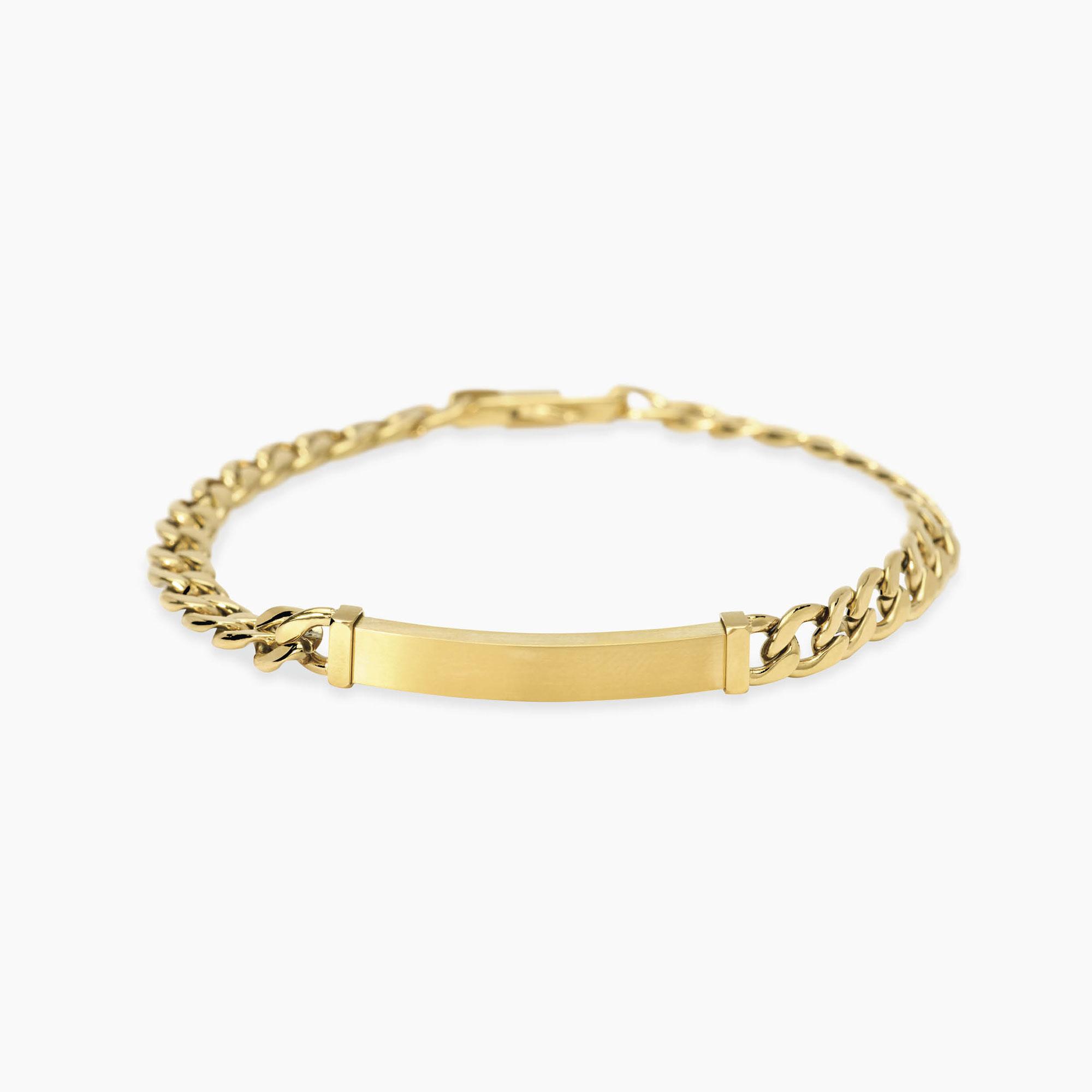 KIDULT Bracciale Uomo/Donna In Acciaio 316L Con PVD Oro - Collezione Philosophy, Scritta Stay You/Stay True, Cristallo