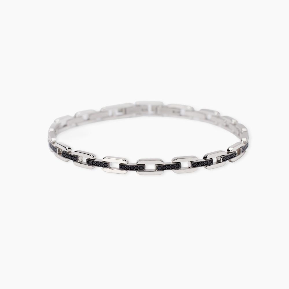 Men's silver bracelet with onyx – Dandy Street