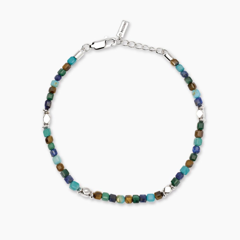 COOLSTEELANDBEYOND Donna Colore Oro Perline Catena Bracciale