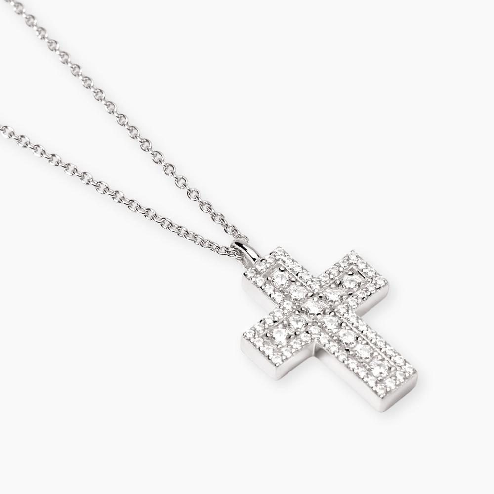 Sibba 2 pezzi di strass girocollo collana argento diamante