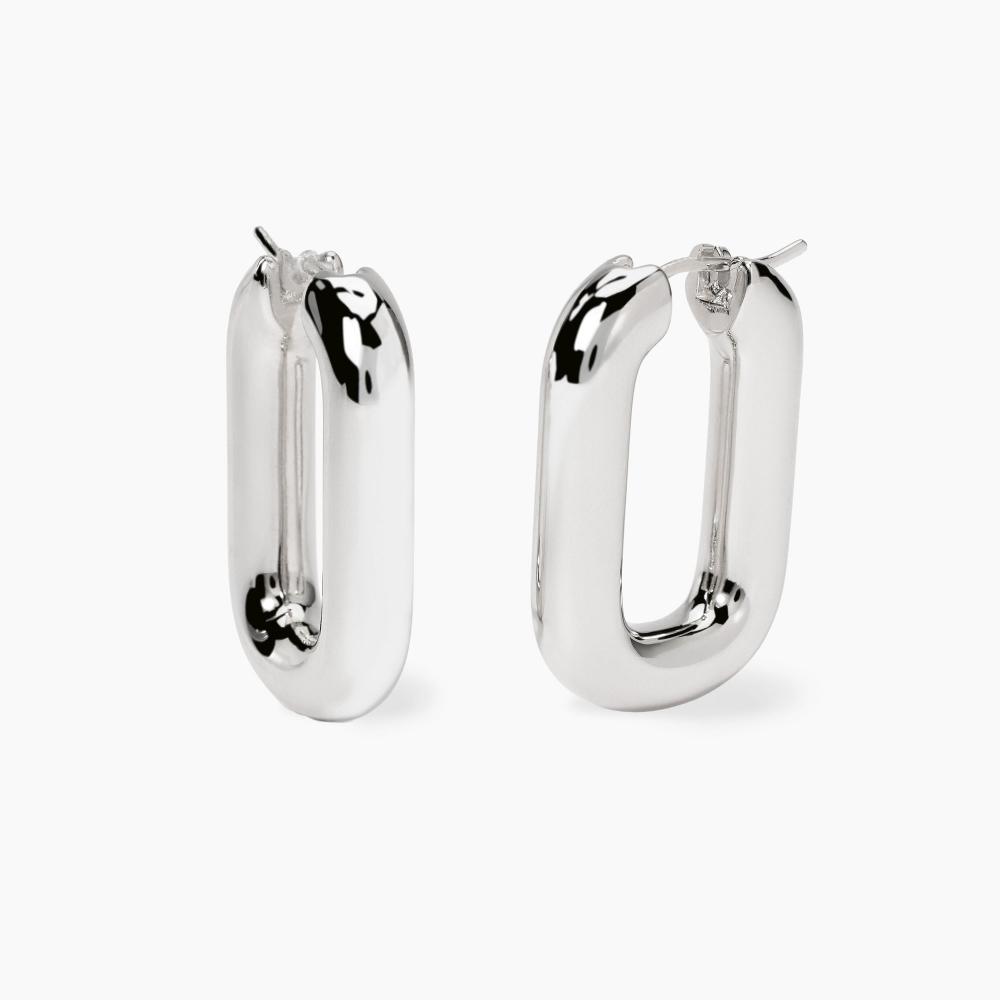 PDPAOLA Orecchini Asimmetrici Lettera R - Cerchio In Argento 925 Placcato Oro 18k Con Pietre Zirconia (Labradorite, Acquamarina, Peridoto, Ecc.) - Diametro 12mm