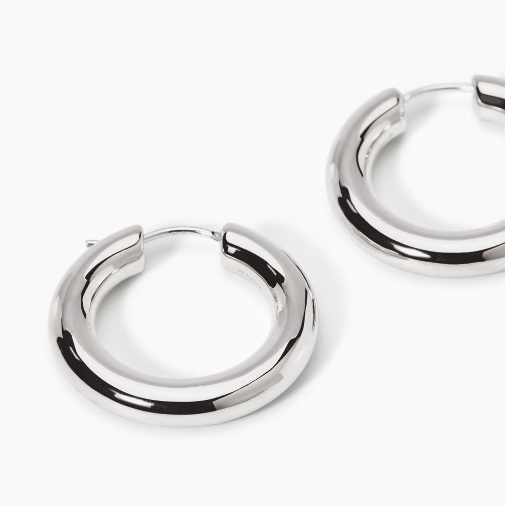 Mary & Jules Orecchini a cerchio in argento riciclato, placcati in oro