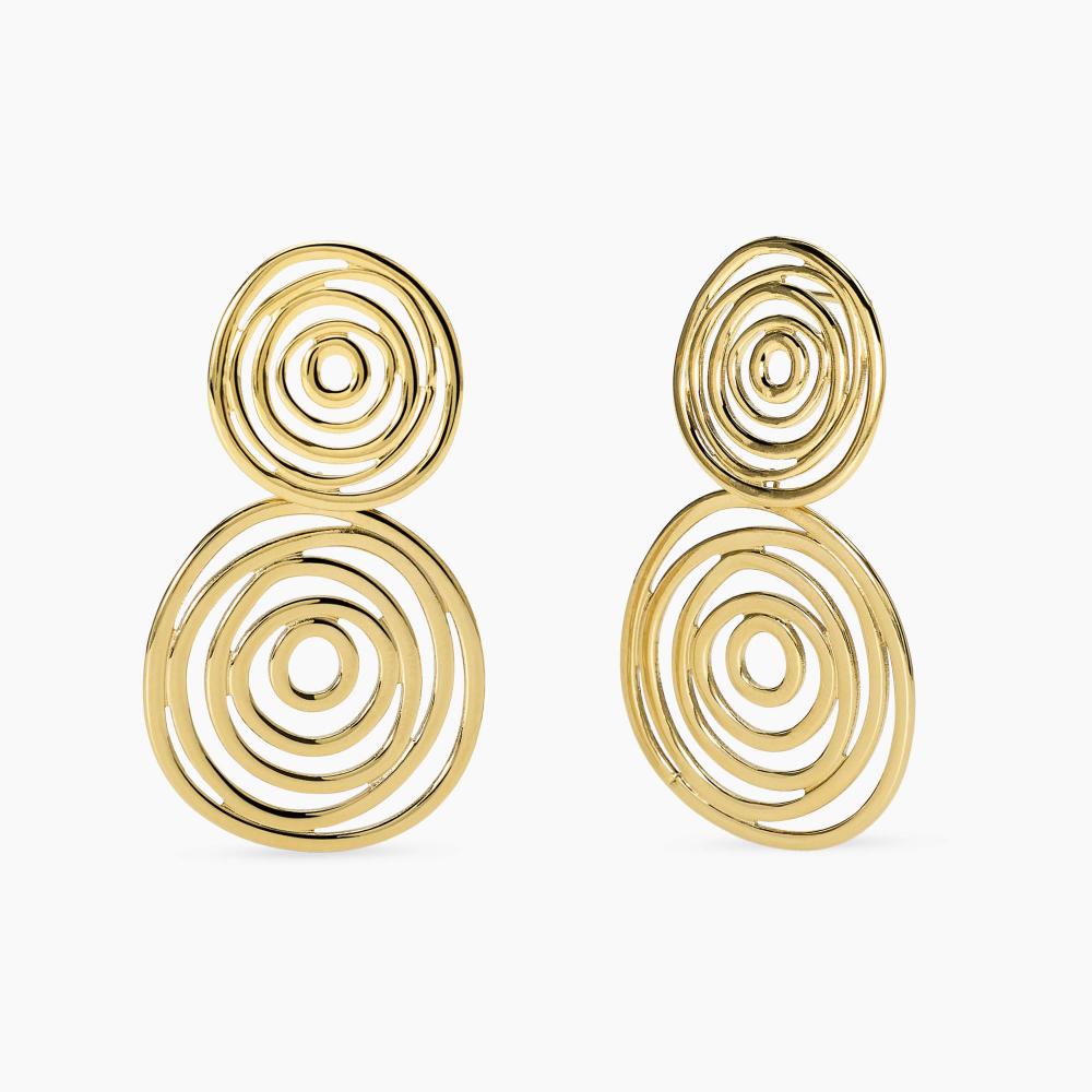 CHGCRAFT 24 Ciondoli Geometrici Cavi In Ottone Dorato Per Orecchini E Collane Fai Da Te – 3 Stili, 9.5x14 Mm - 3
