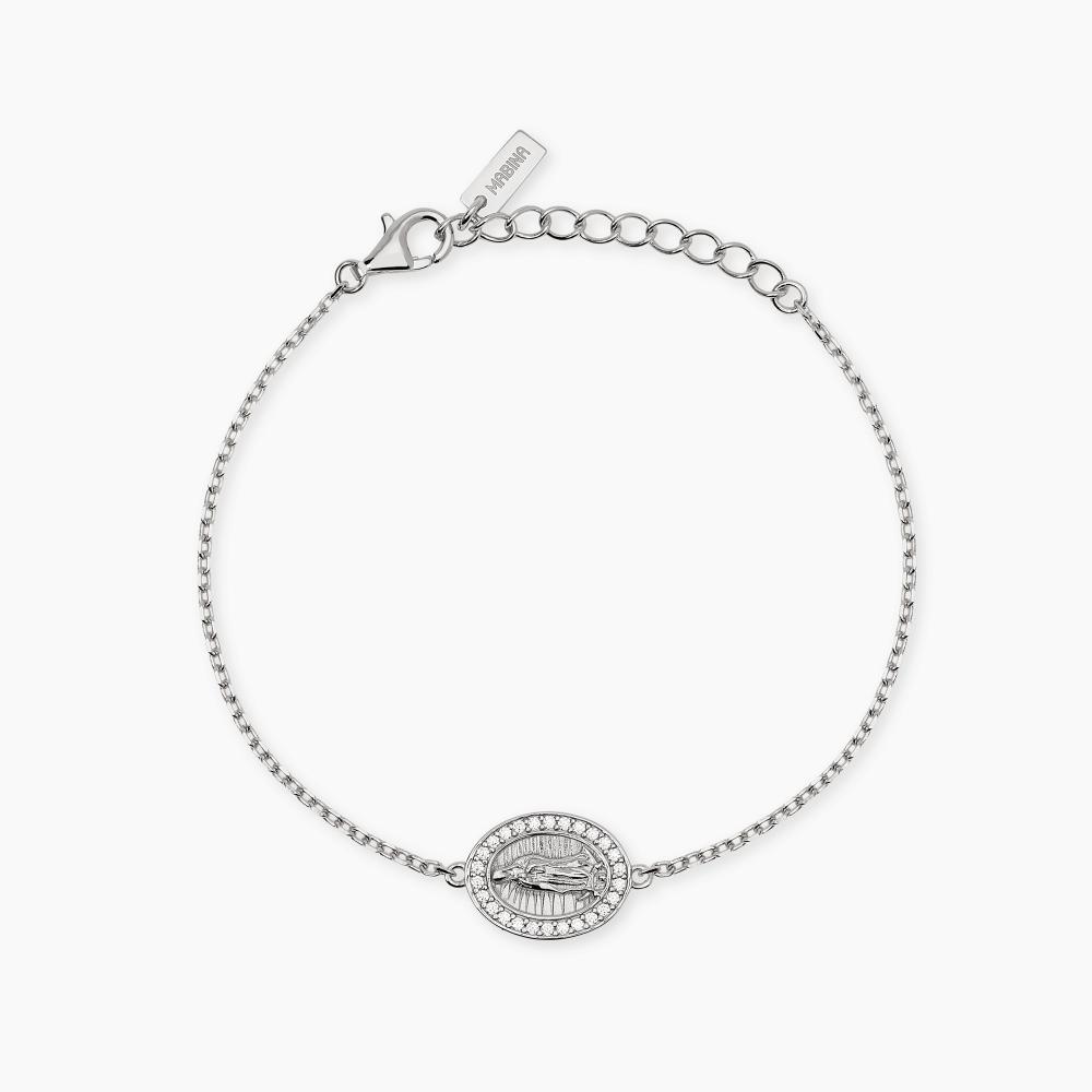 Mabina Gioielli Bracciale In Argento Con Madonnina Lady Madonna, Taglia: Unica