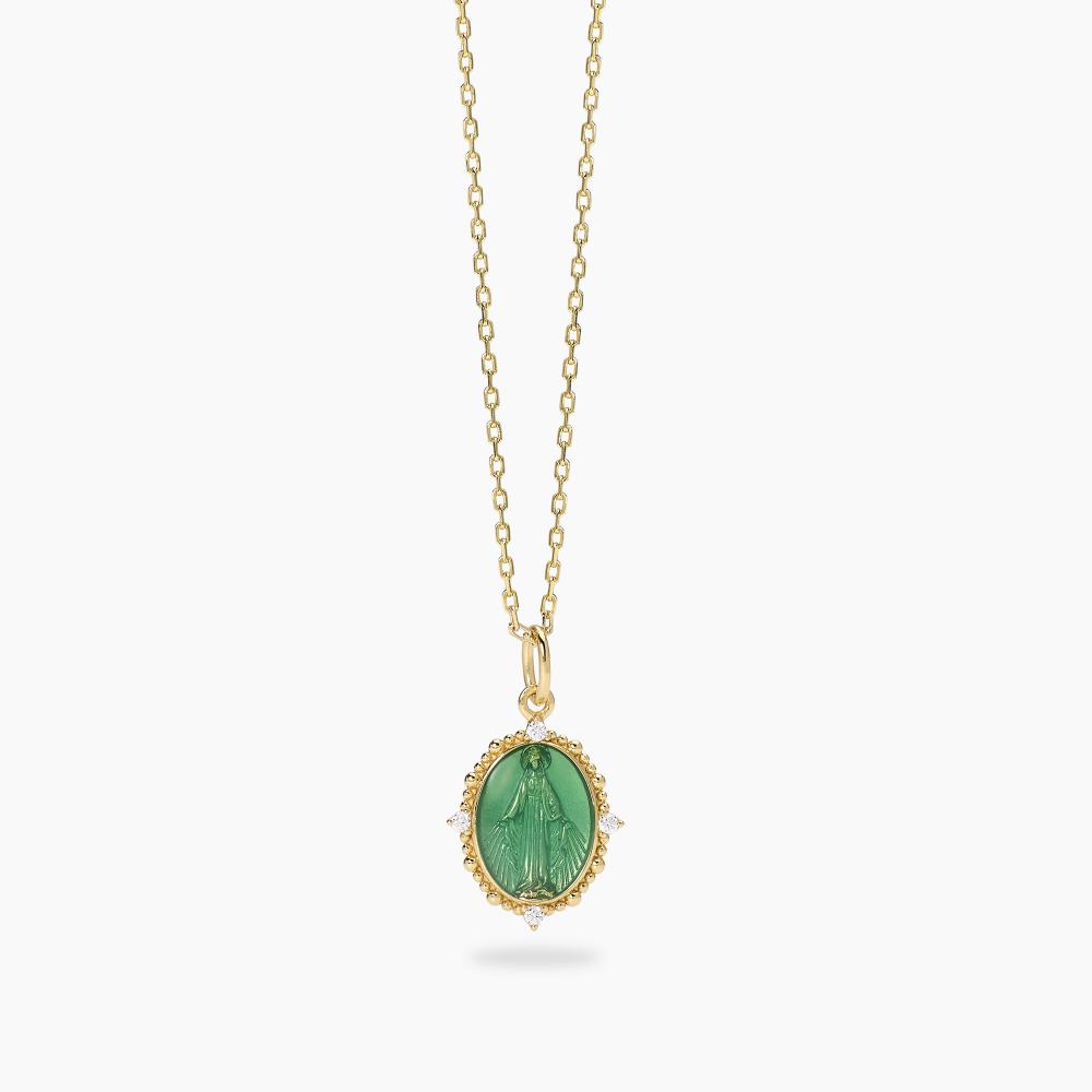 Collana con smeraldo Ovale in argento 925 - Phy Gioielli