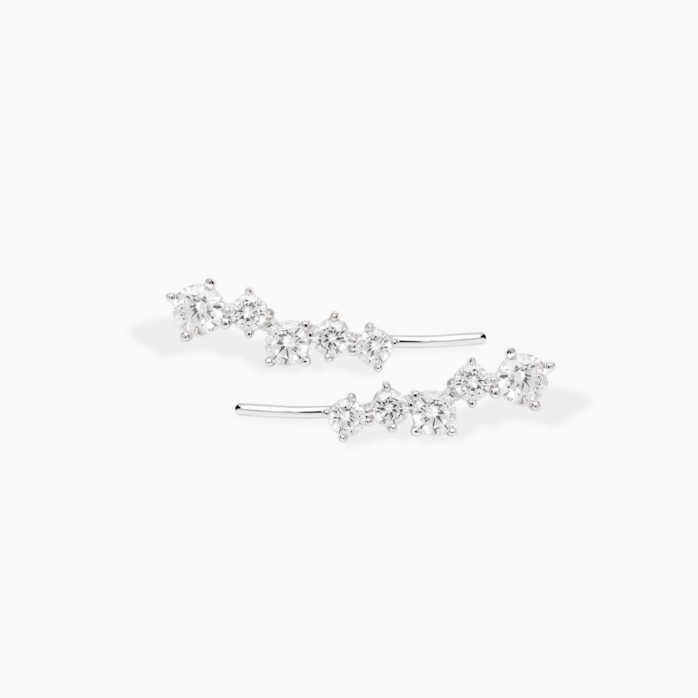 Orecchini da donna in argento 925, orecchini a perno con simbolo dell' infinito, con zirconi lucidi, idea regalo per Natale, compleanno