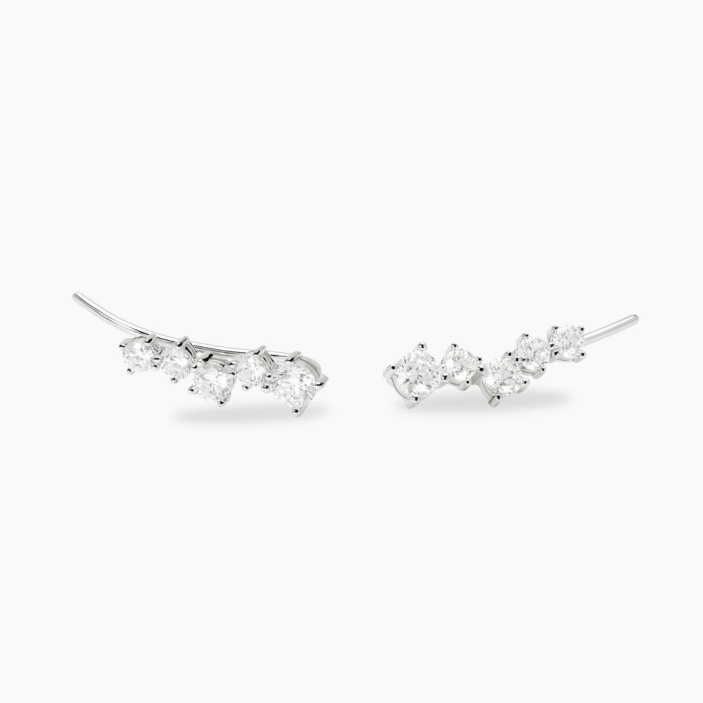 Yazilind Orecchini Pendenti Placcati Argento Con Zircone Sintetico Taglio Princess - Rosso, Lunghezza 1.5 Cm