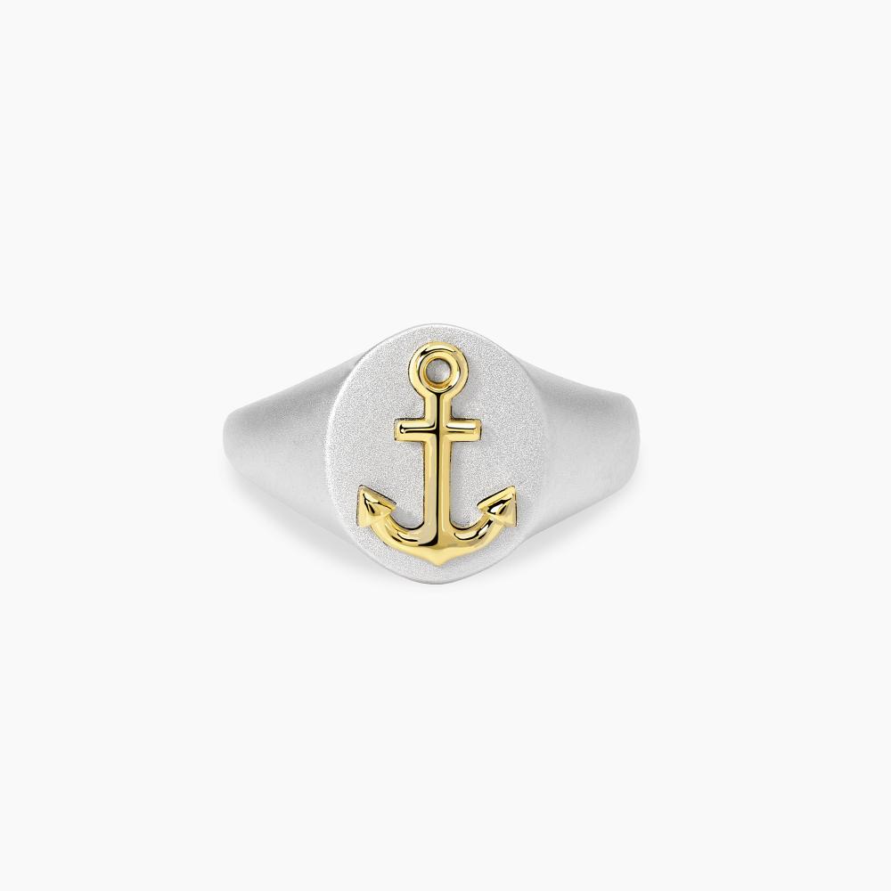 Anello Uomo In Argento 935 Argentium – Design Spazzolato Opaco, Ispirato Alla Natura