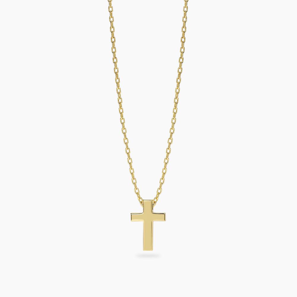 Mabina Gioielli Collana Da Uomo In Argento Dorato Con Croce Mystical, Taglia: Unica