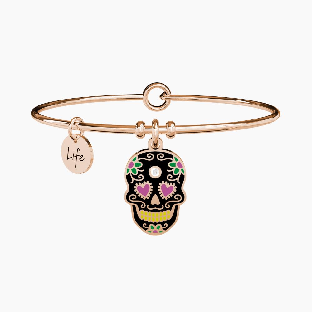 CSIYANJRY99 Bracciale Gotico Con Teschio Scheletro - Regolabile, Punk, Regalo Halloween Per Donna