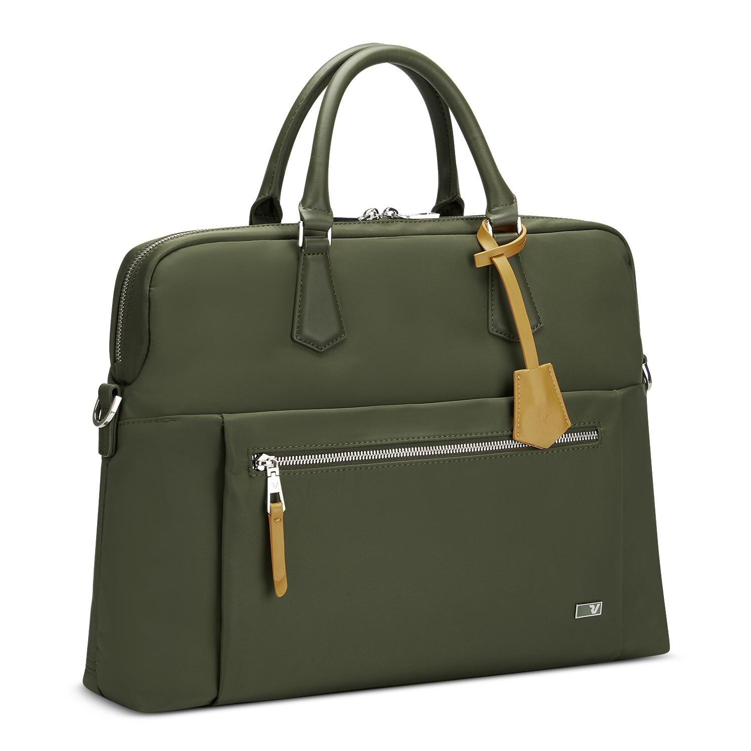 WOMAN BIZ Maletín para portátil 15.6 -  42x30x10 cm - Verde militar