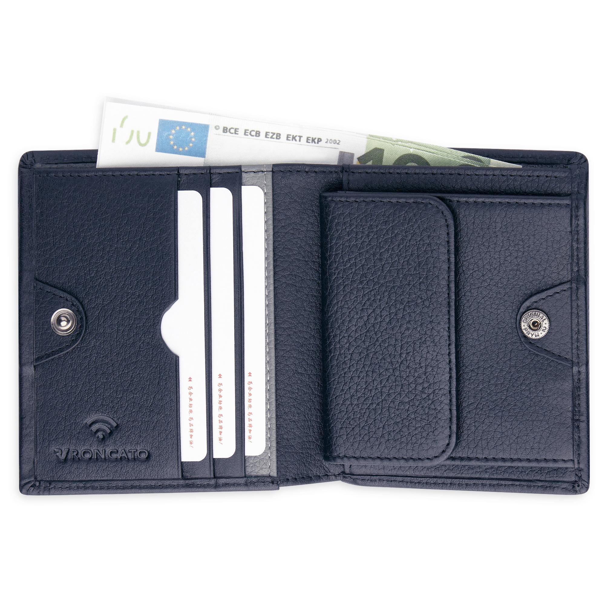 ALASKA Portefeuille homme 9x11x1.5 cm - Bleu marine