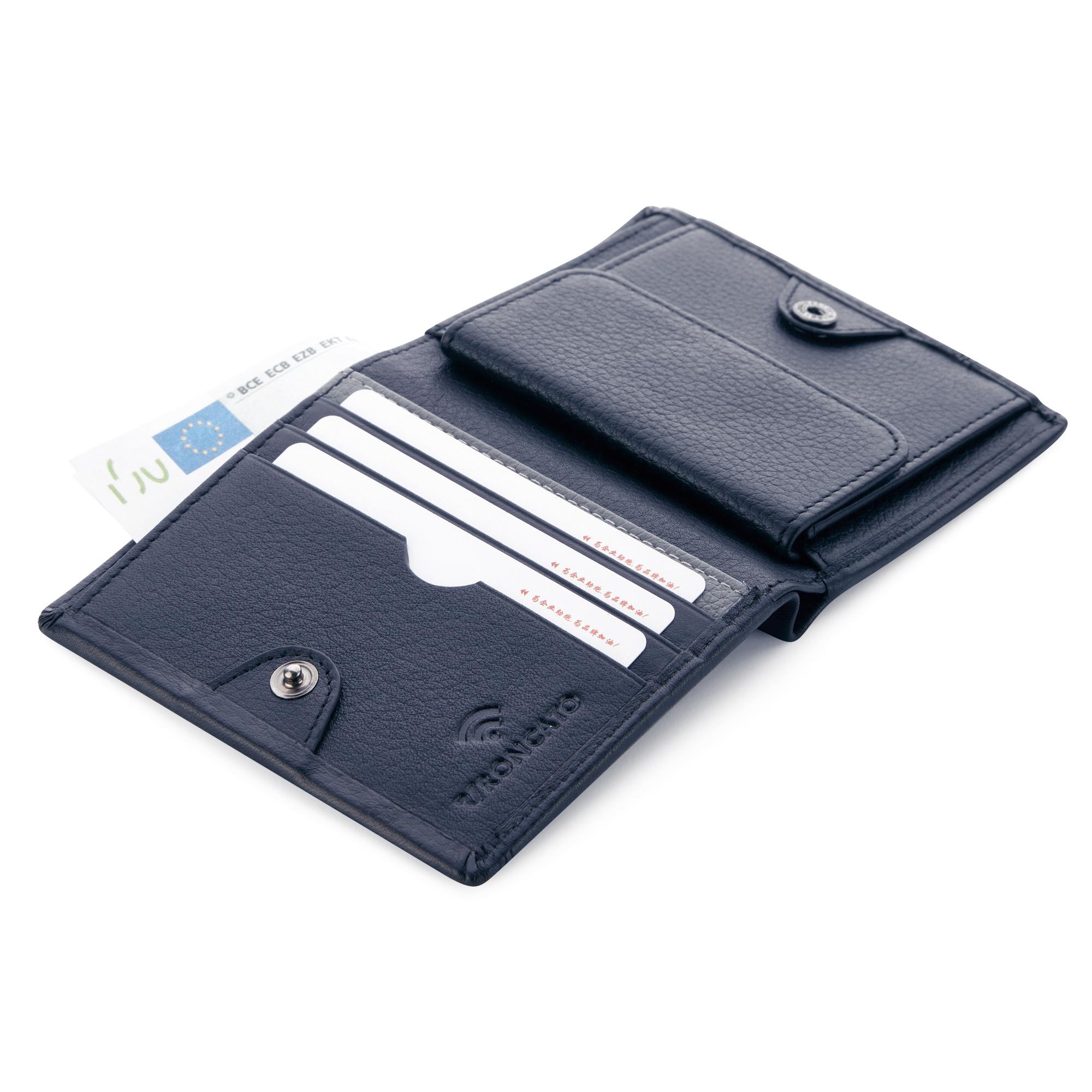 ALASKA Portefeuille homme 9x11x1.5 cm - Bleu marine
