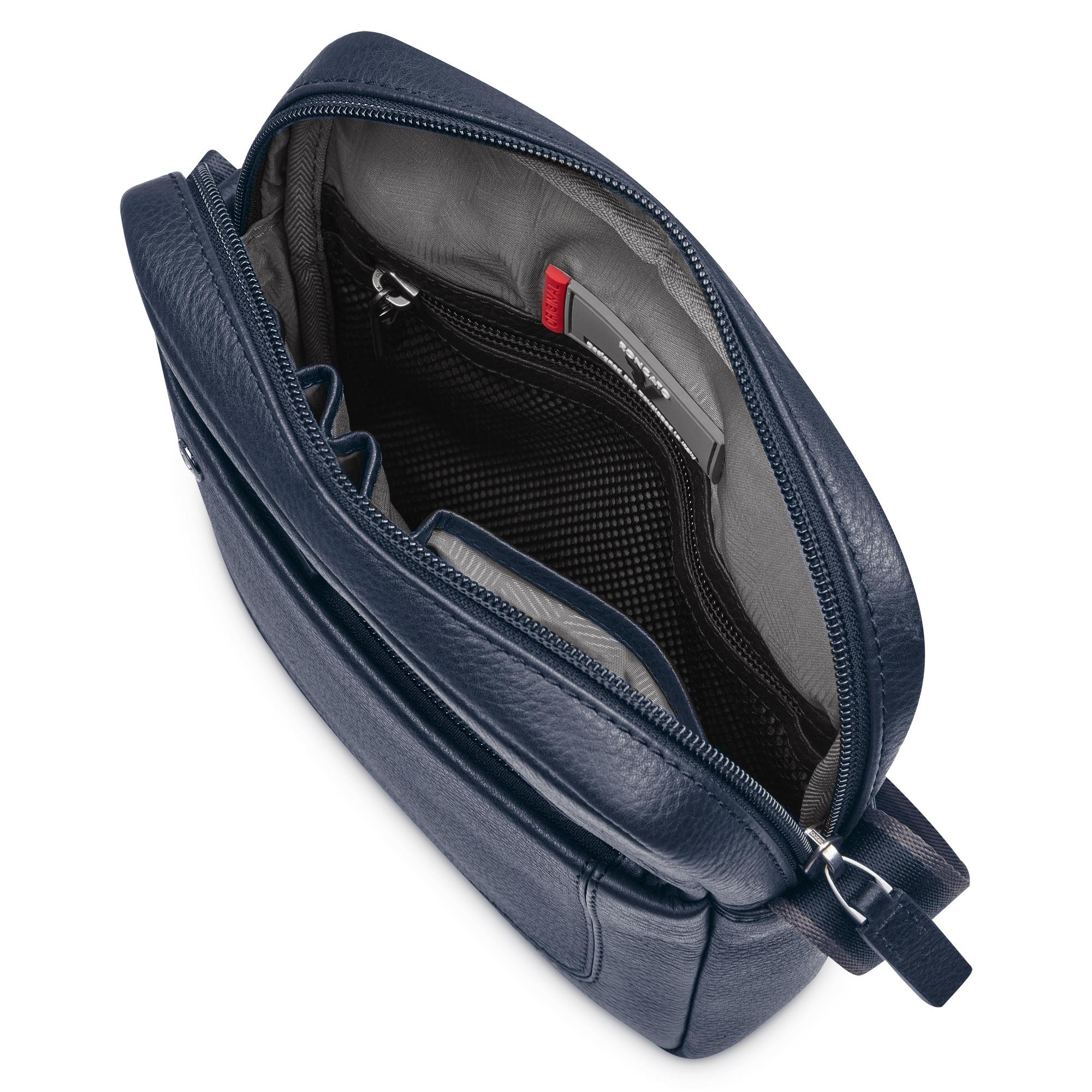 ALASKA Bandolera de hombre 19x22x5 cm - Azul Navy