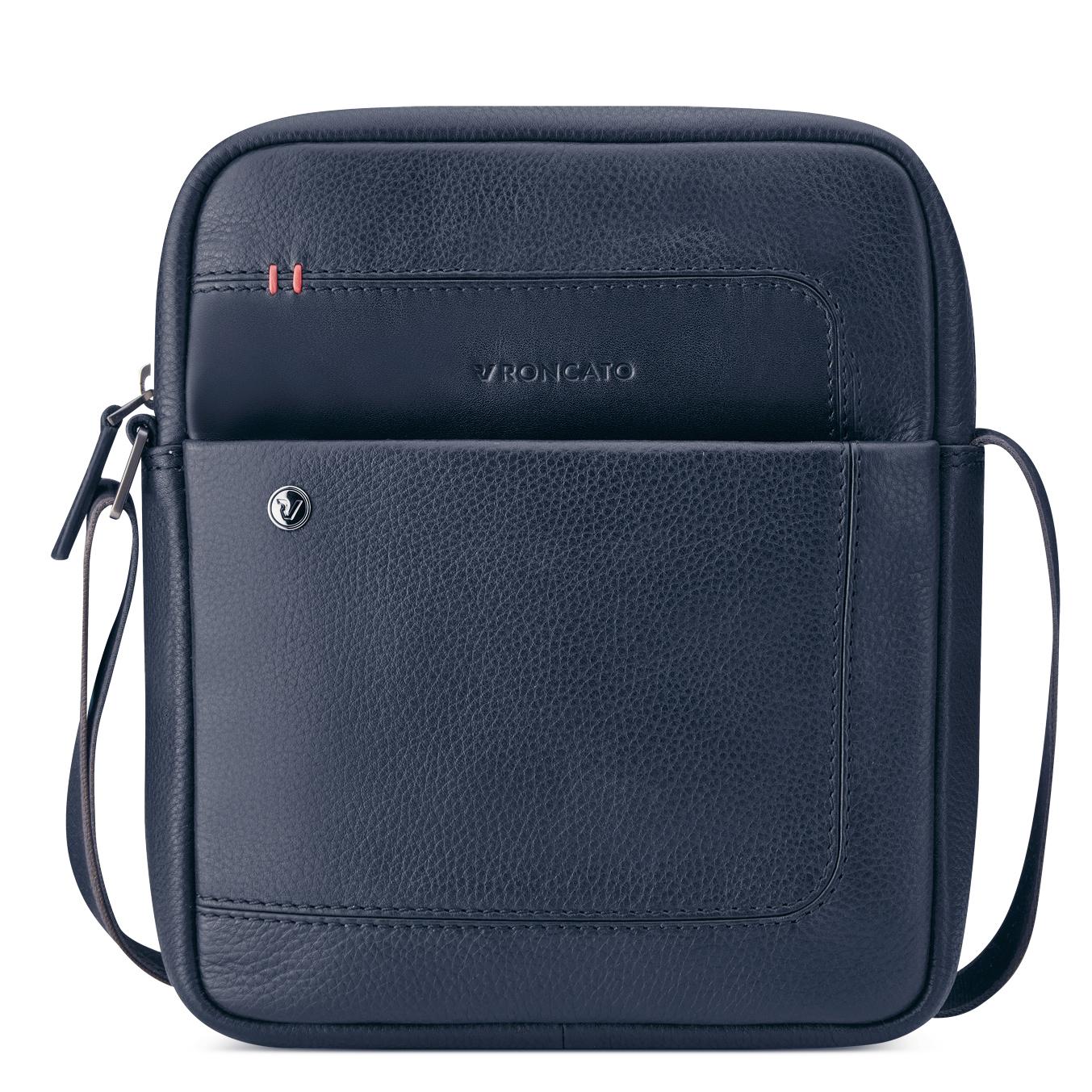 ALASKA Bandolera de hombre 19x22x5 cm - Azul Navy