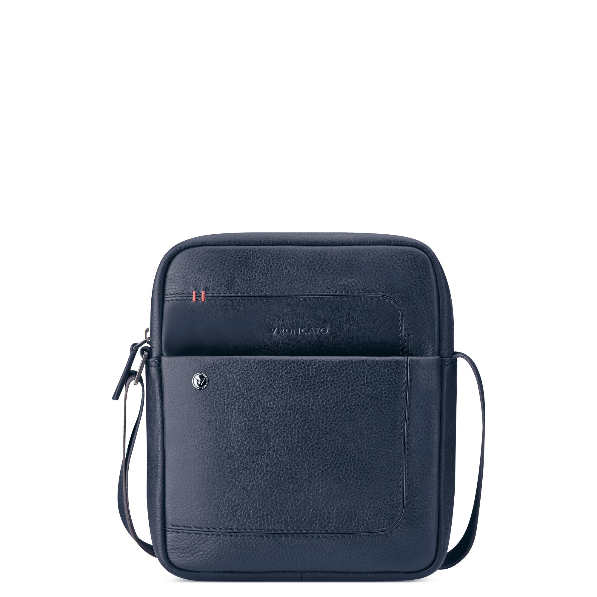ALASKA Bandolera de hombre 19x22x5 cm - Azul Navy