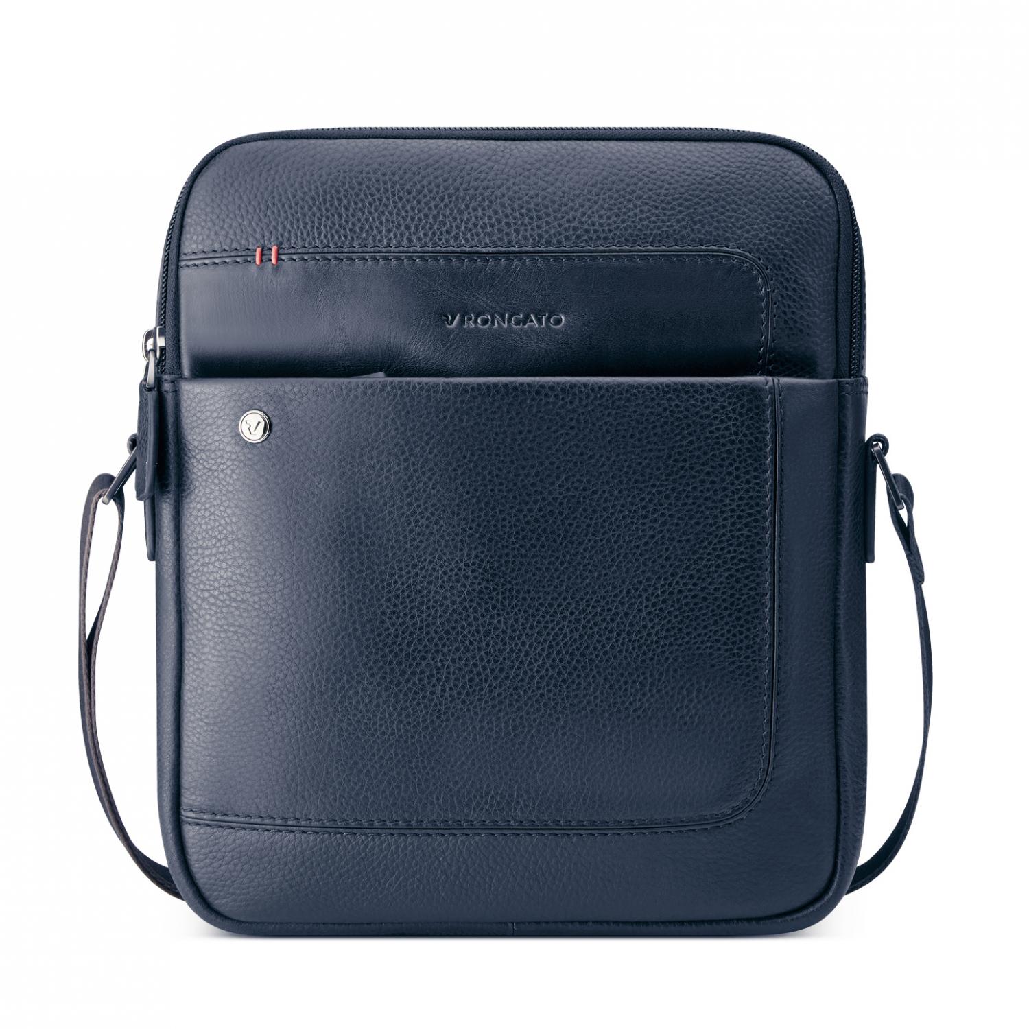 ALASKA Bandolera de hombre 23x27x6 cm - Azul Navy