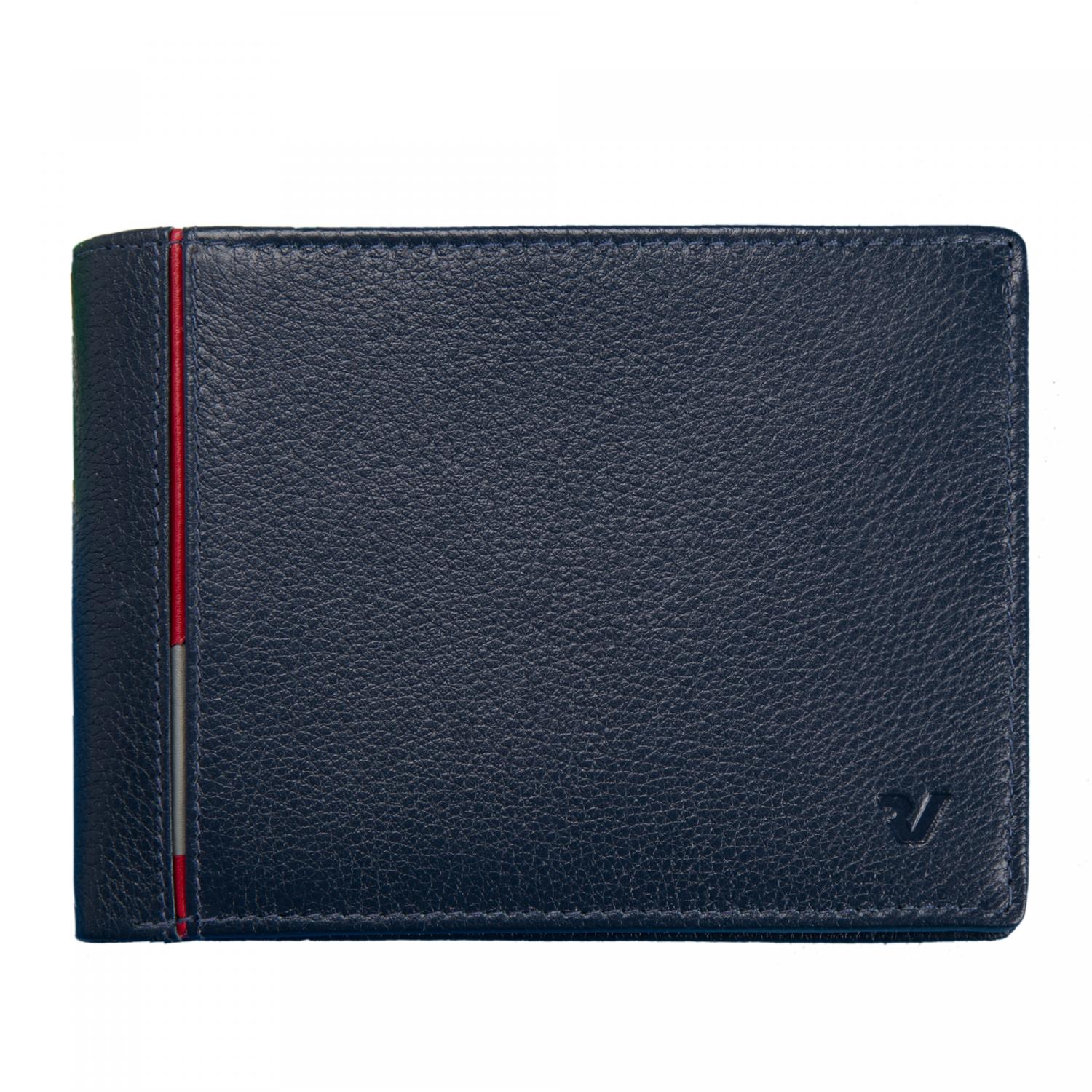 PE-BOSTON Cartera de hombre 13x9.5x1.5 cm - Azul Navy