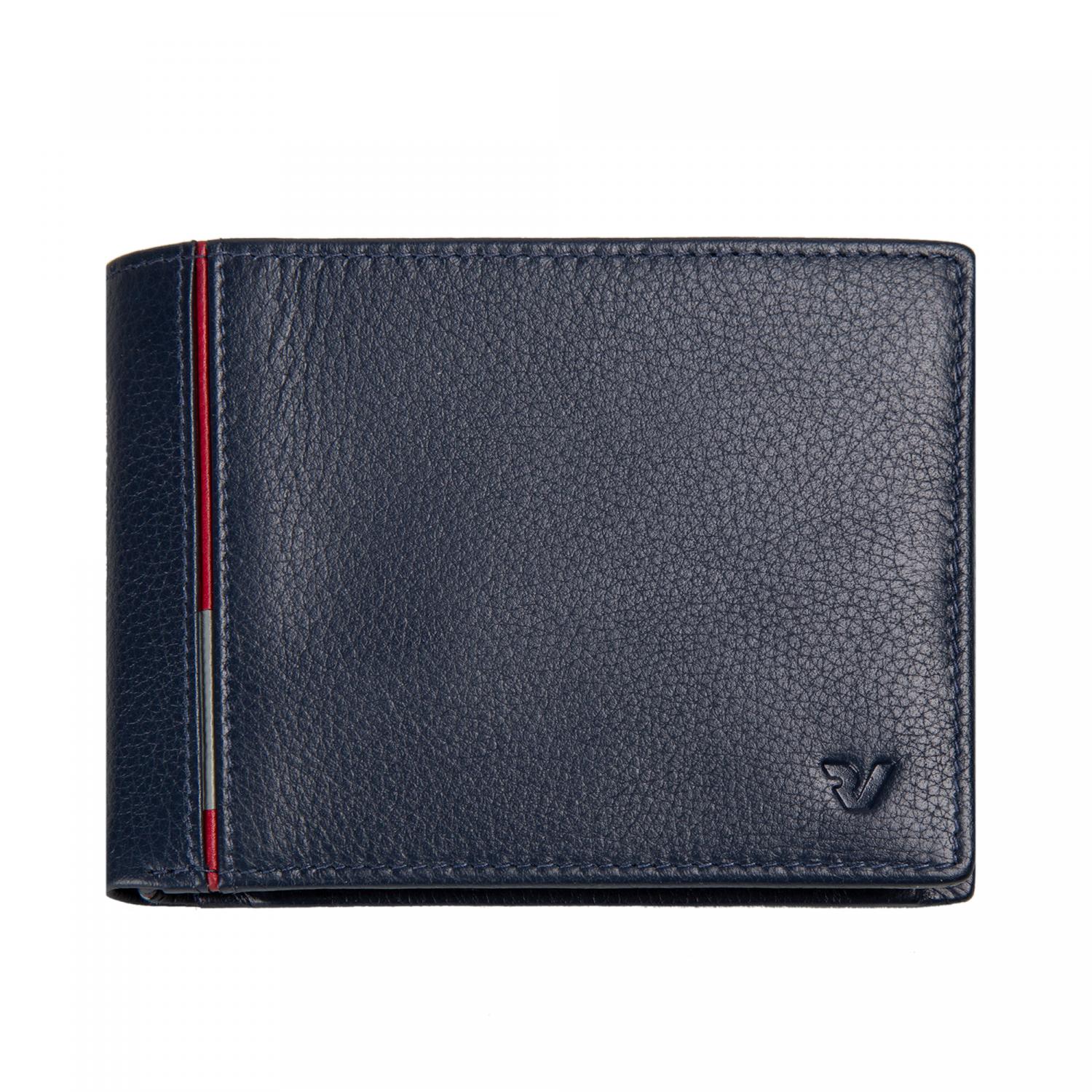 Roncato Pe-boston Portafoglio Uomo 11.5x9x1.5 Cm - Blu Navy