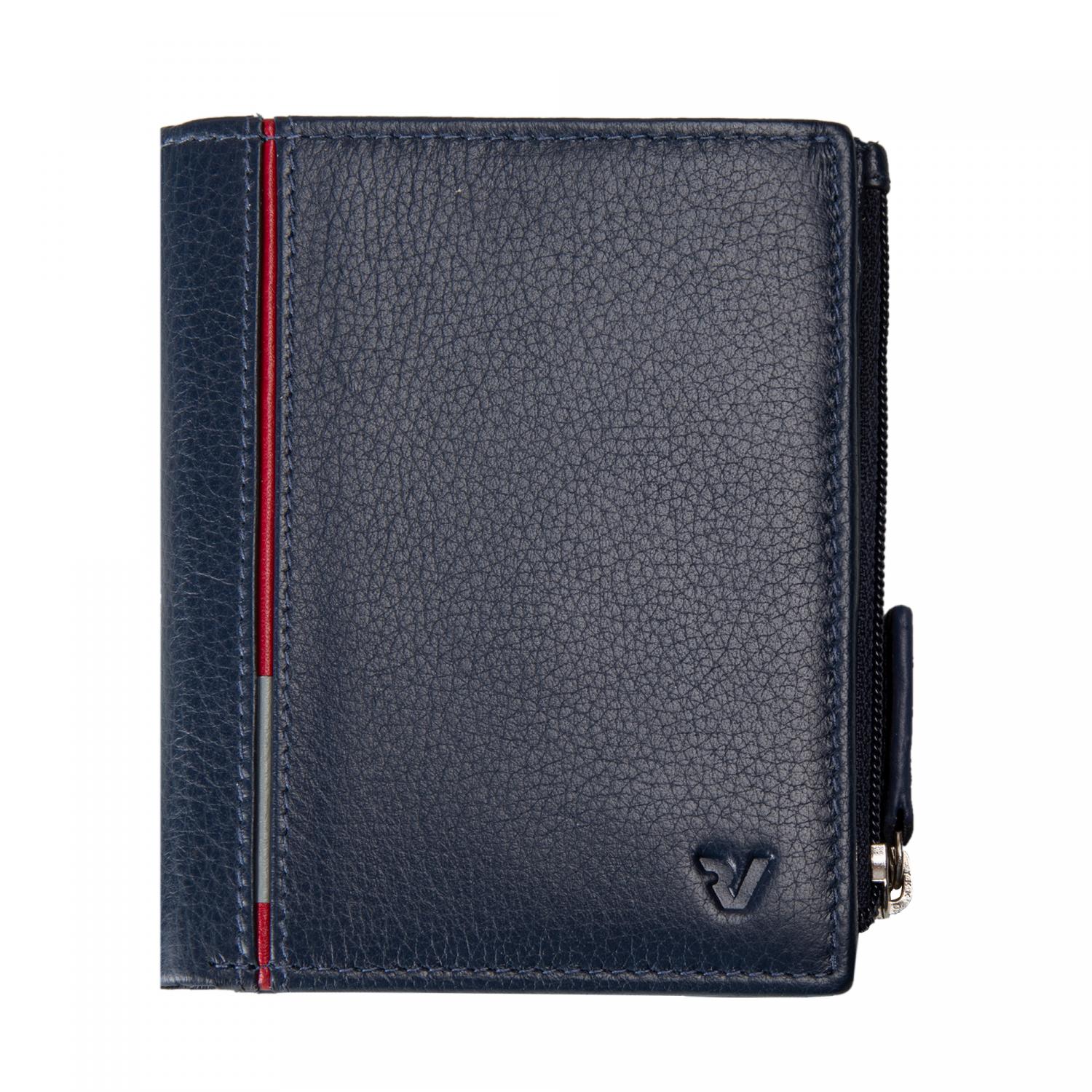 PE-BOSTON Cartera de hombre 9x11x1 cm - Azul Navy