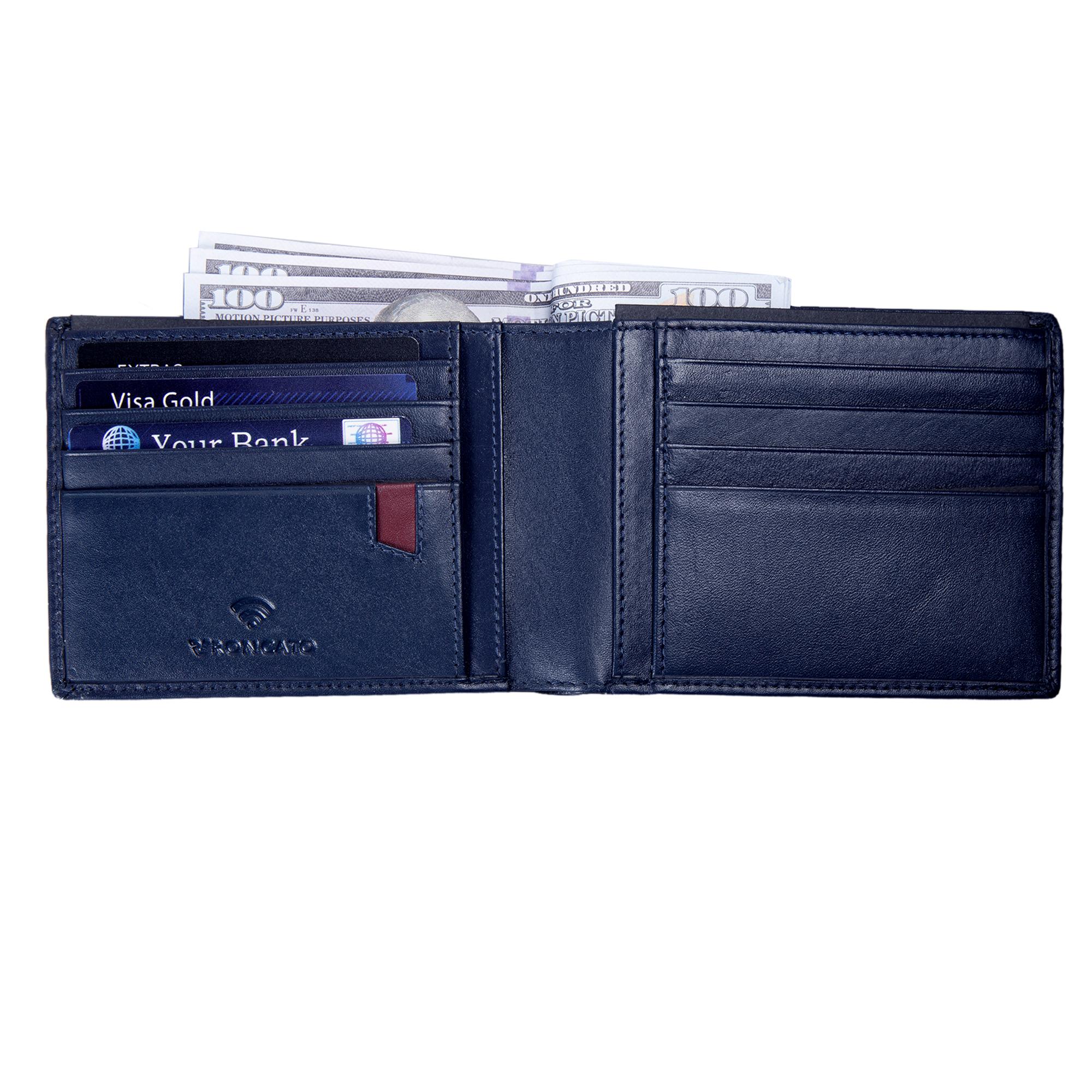 PASCAL Portefeuille homme 13x9.5x1.5 cm - Bleu marine