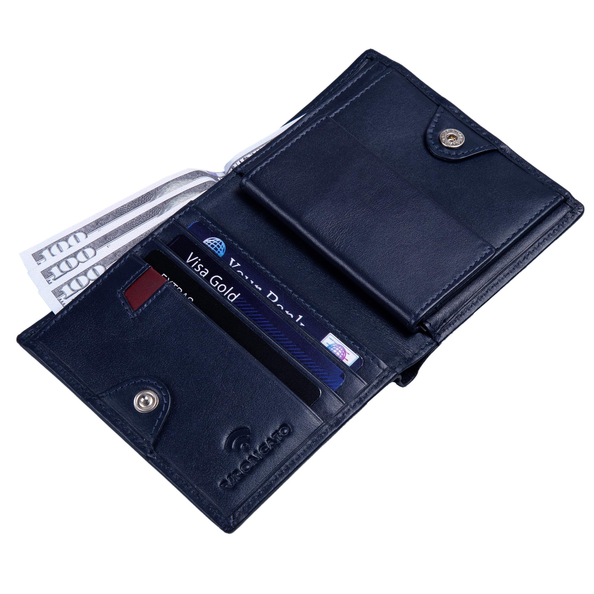 PASCAL Portefeuille homme 9x11x2 cm - Bleu marine
