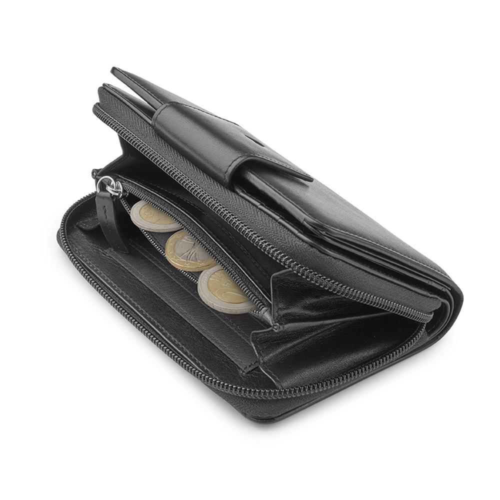 PASCAL Cartera de mujer 15x10x3.5 cm - Negro