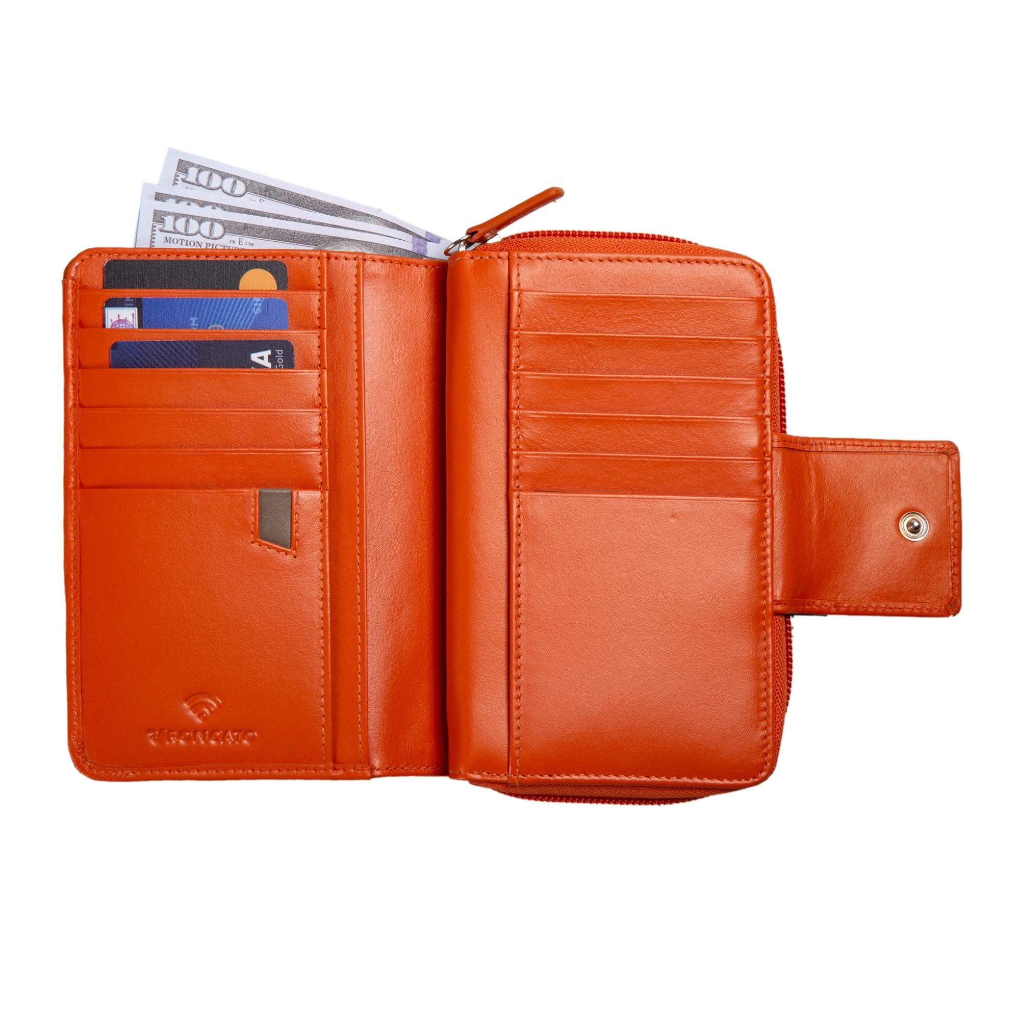 PASCAL Cartera de mujer 15x10x3.5 cm - Naranja