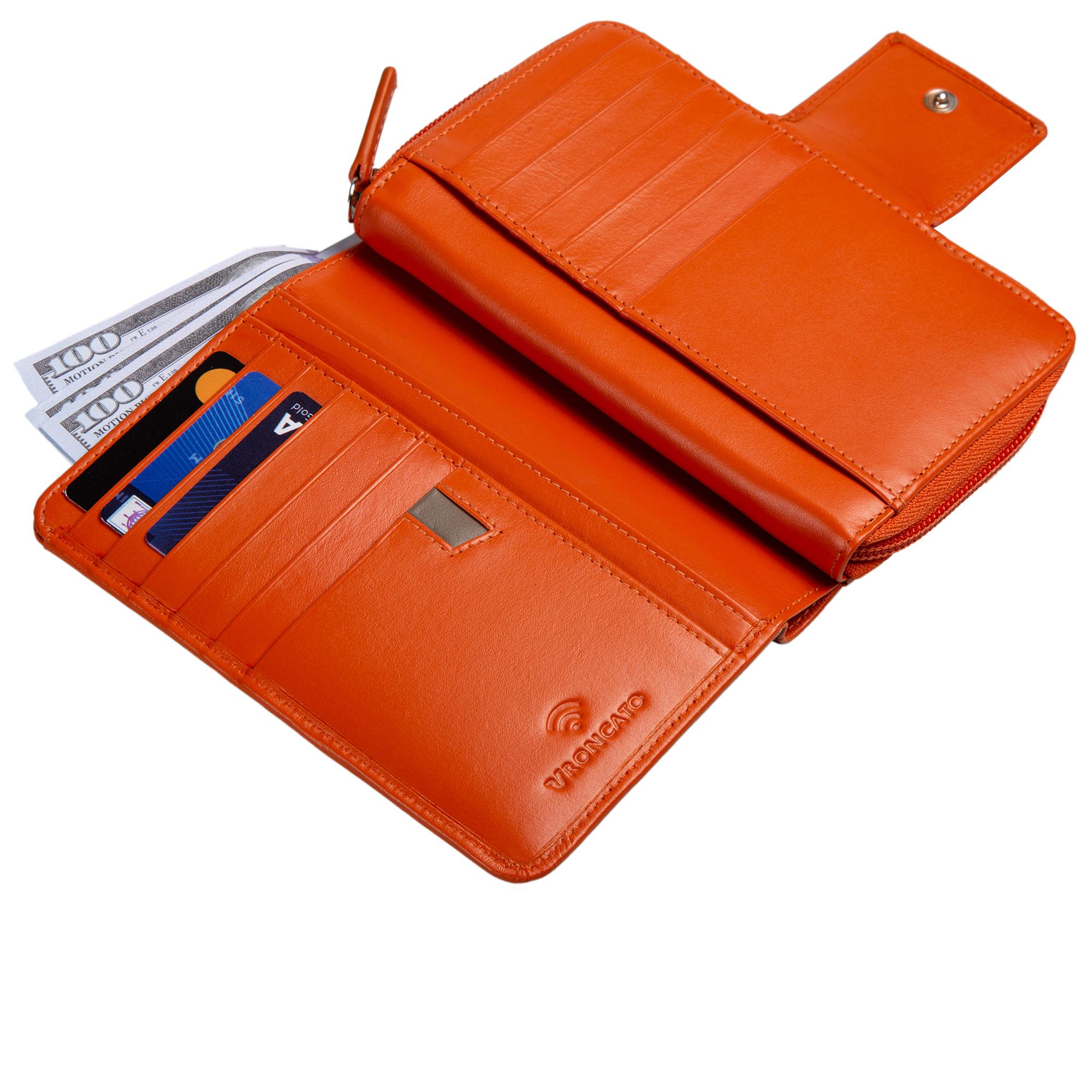 PASCAL Cartera de mujer 15x10x3.5 cm - Naranja