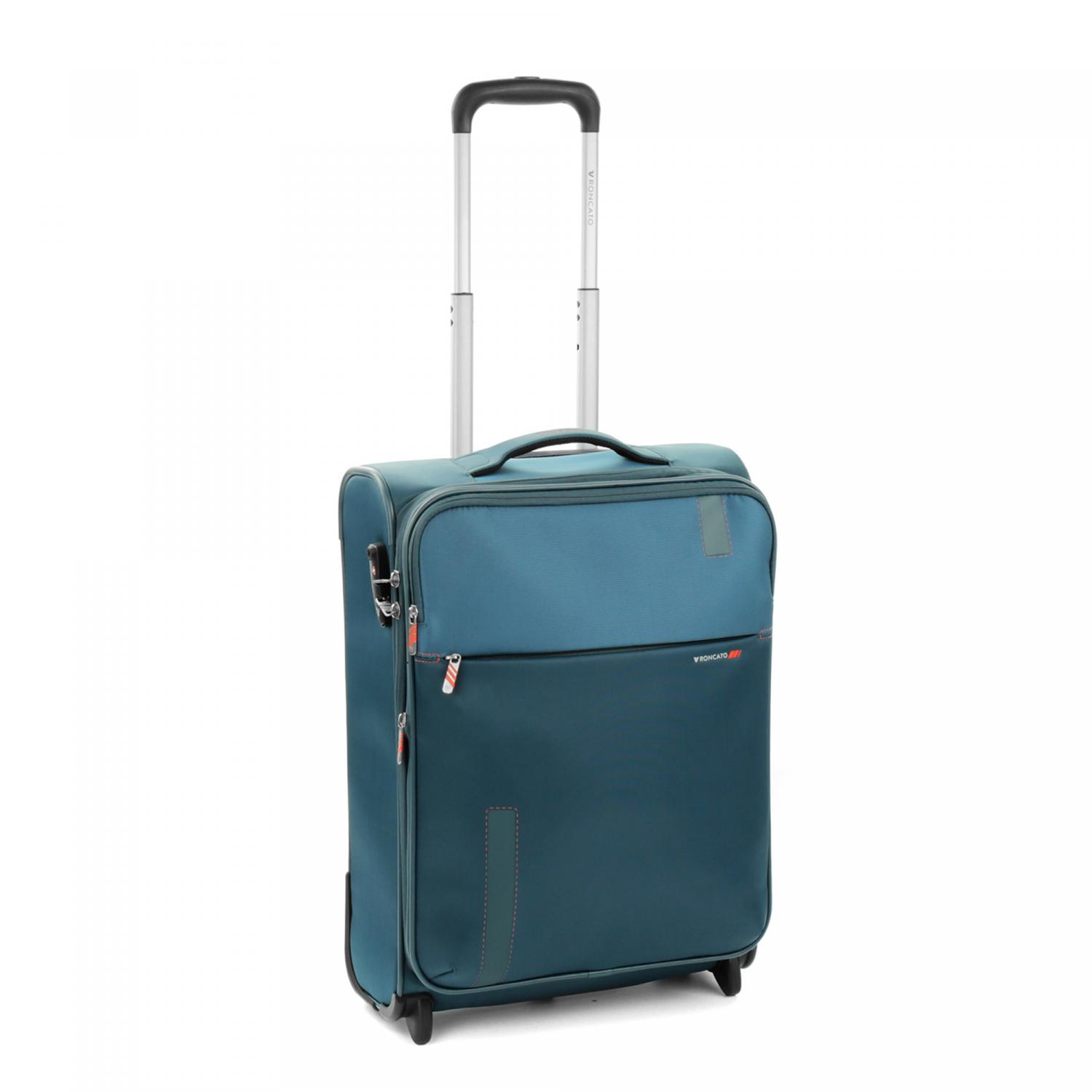 SPEED Trolley bagaglio a mano 2 ruote 55x40x20/23 cm Espandibile - Blu