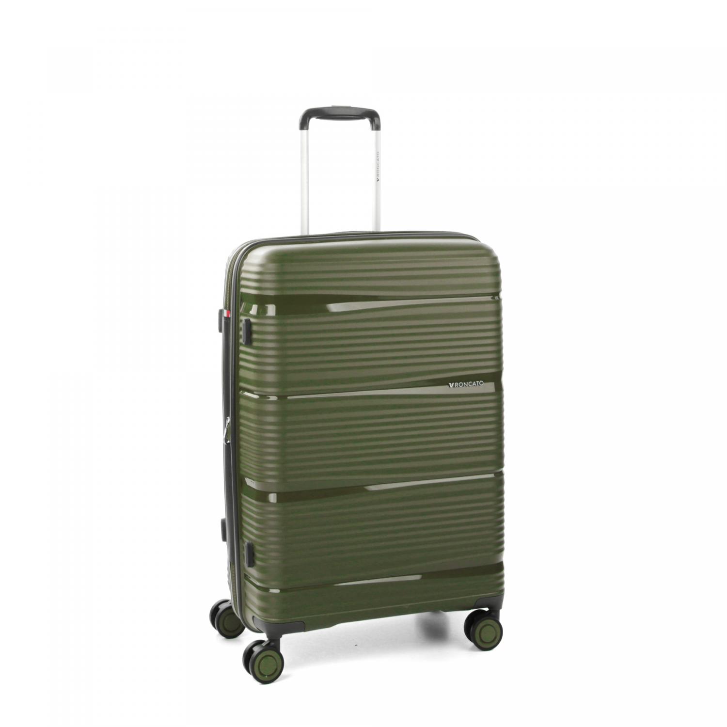 Roncato R-lite Trolley Medio 66 Cm Espandibile - Verde Militare