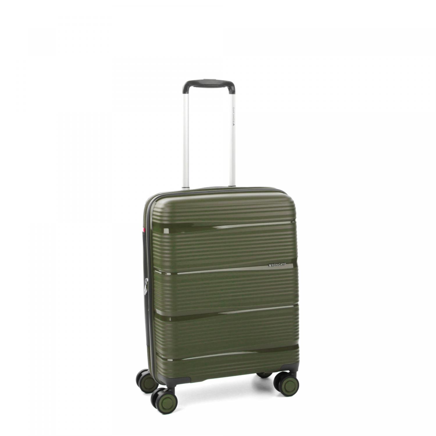Roncato R-lite Trolley Bagaglio A Mano 55x40x20/23 Cm Espandibile - Verde Militare