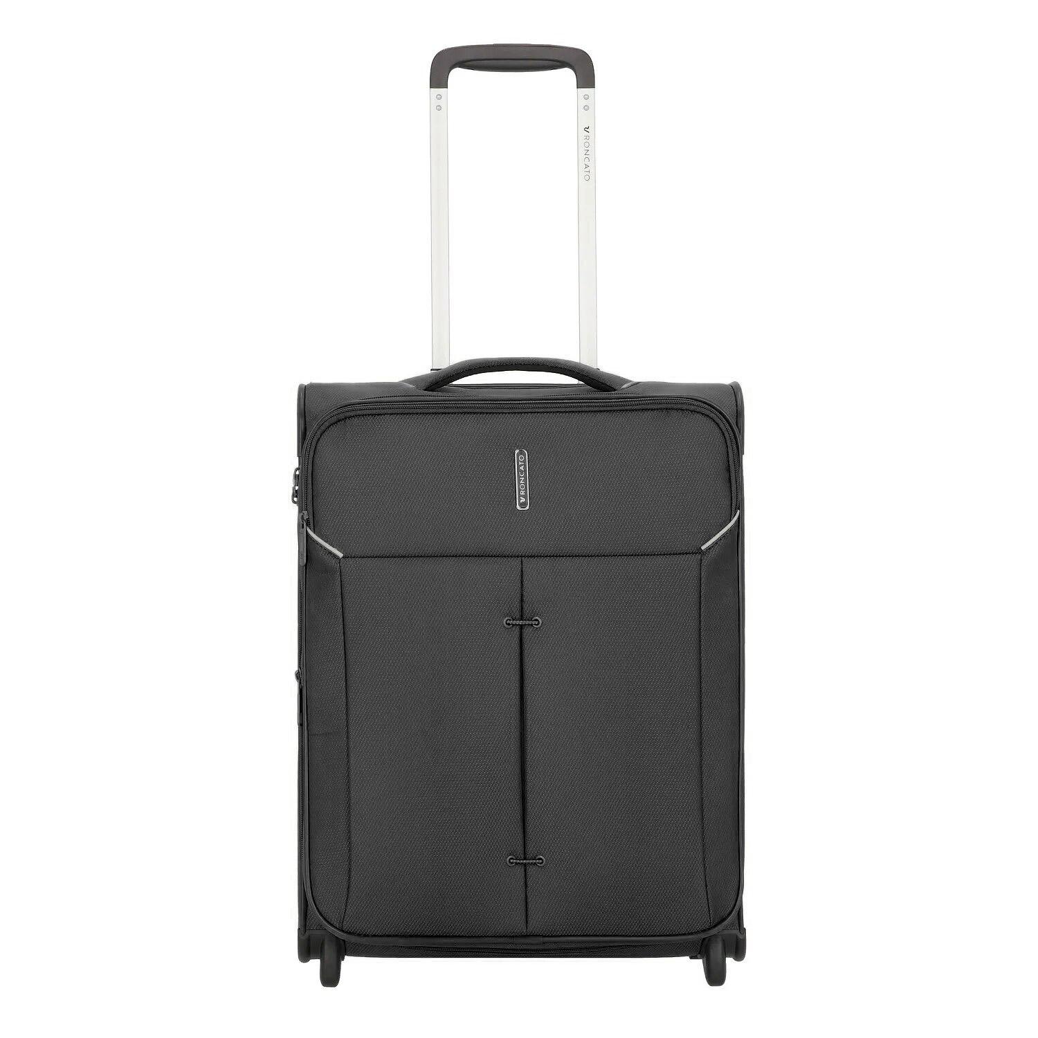 IRONIK 2.0 Valise cabine 2 roues 55x40x20/23 cm Extensible - Noir