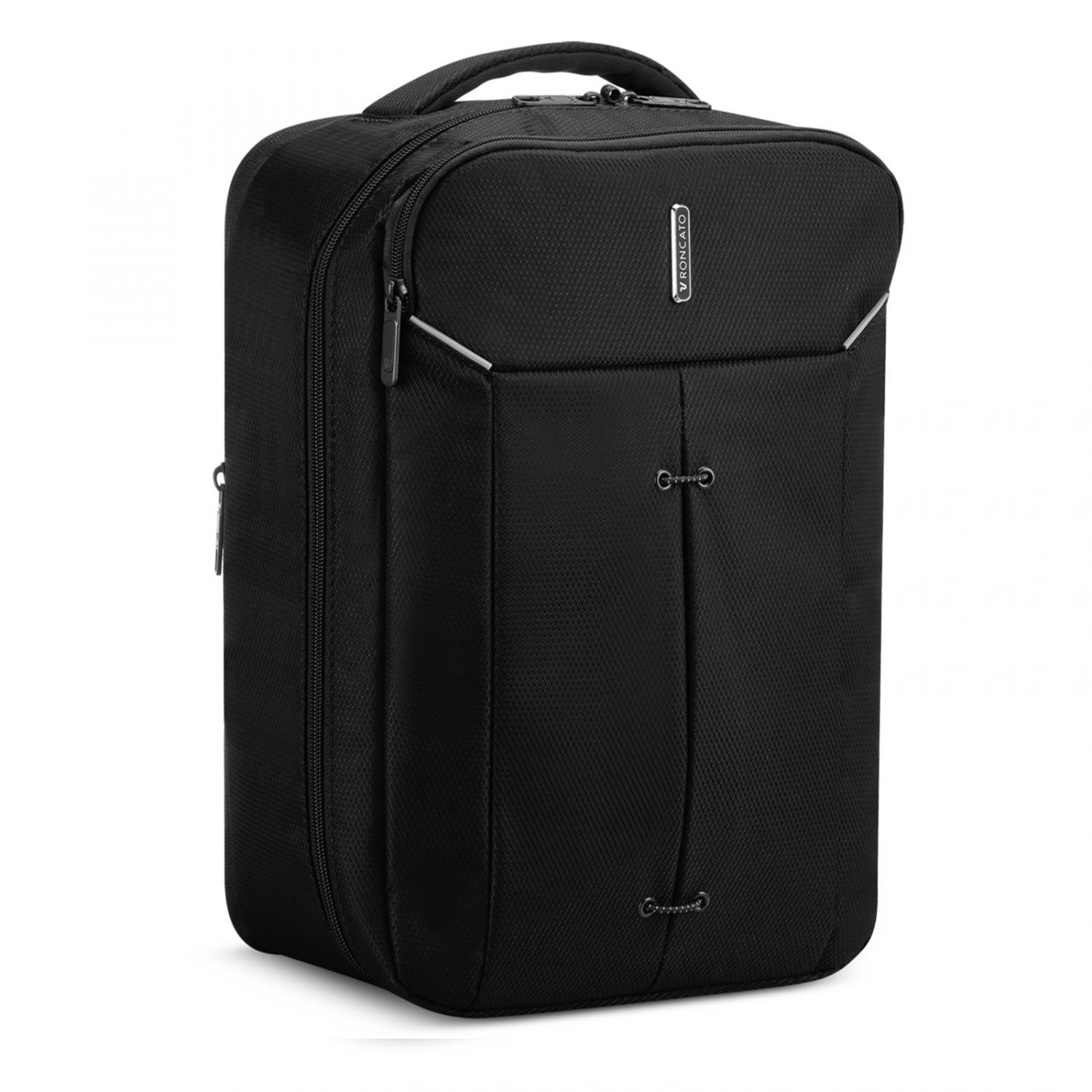 IRONIK 2.0 Ryanair Sac à dos de voyage 40x25x15/20 cm Extensible - Noir