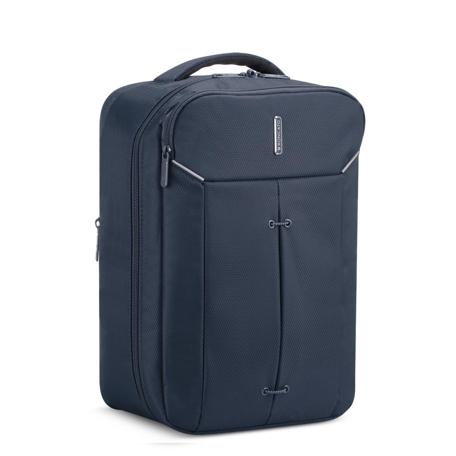 Roncato Ironik 2.0 Ryanair Zaino Da Viaggio 40x25x15/20 Cm Espandibile - Blu Notte