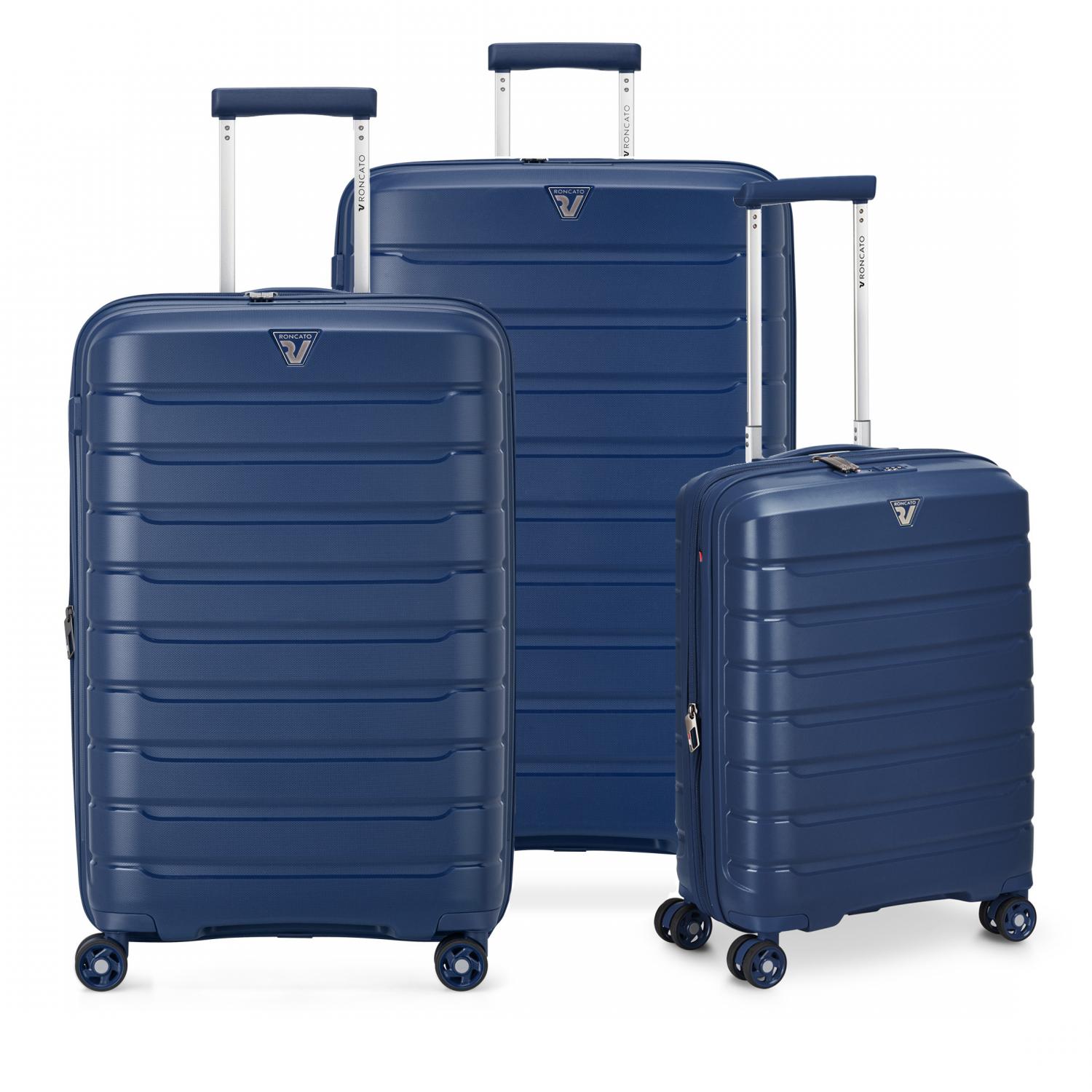 B-FLYING SET DE VALISES (Grande, Moyenne, Cabine) - Bleu nuit