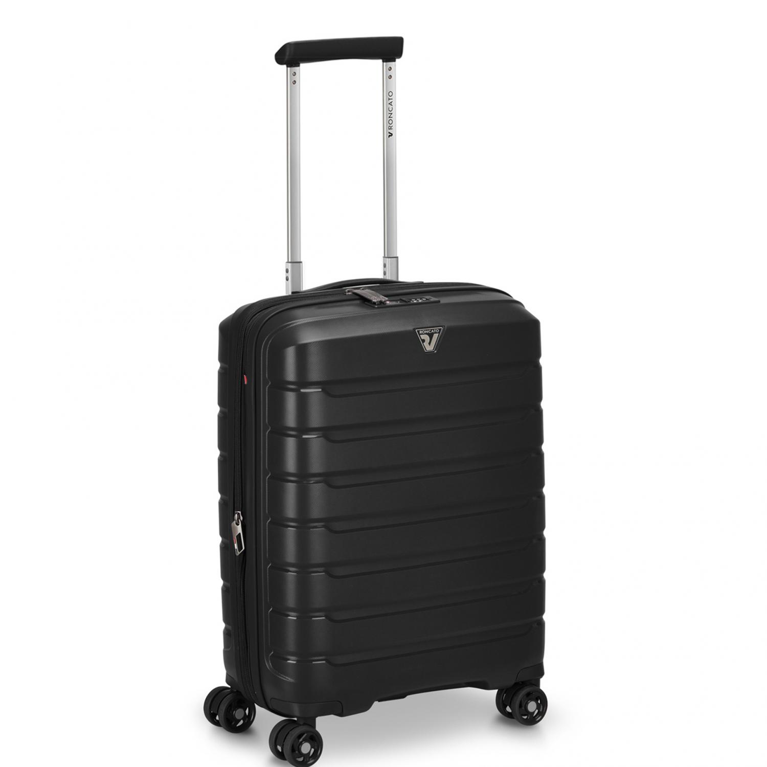B-FLYING Valise cabine 55x40x20/25 cm Extensible - Noir