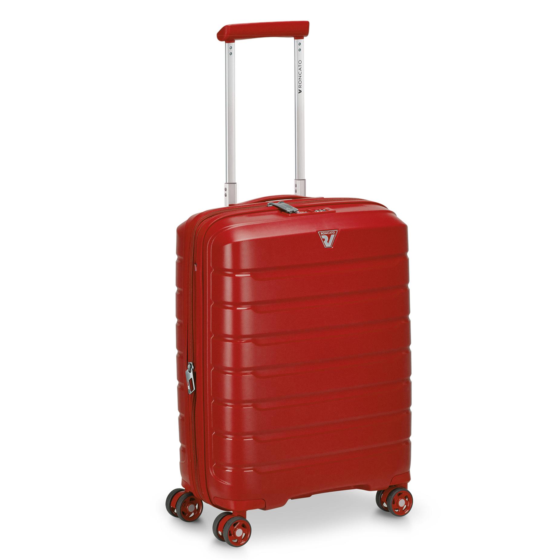 B-FLYING Valise cabine 55x40x20/25 cm Extensible - Rouge